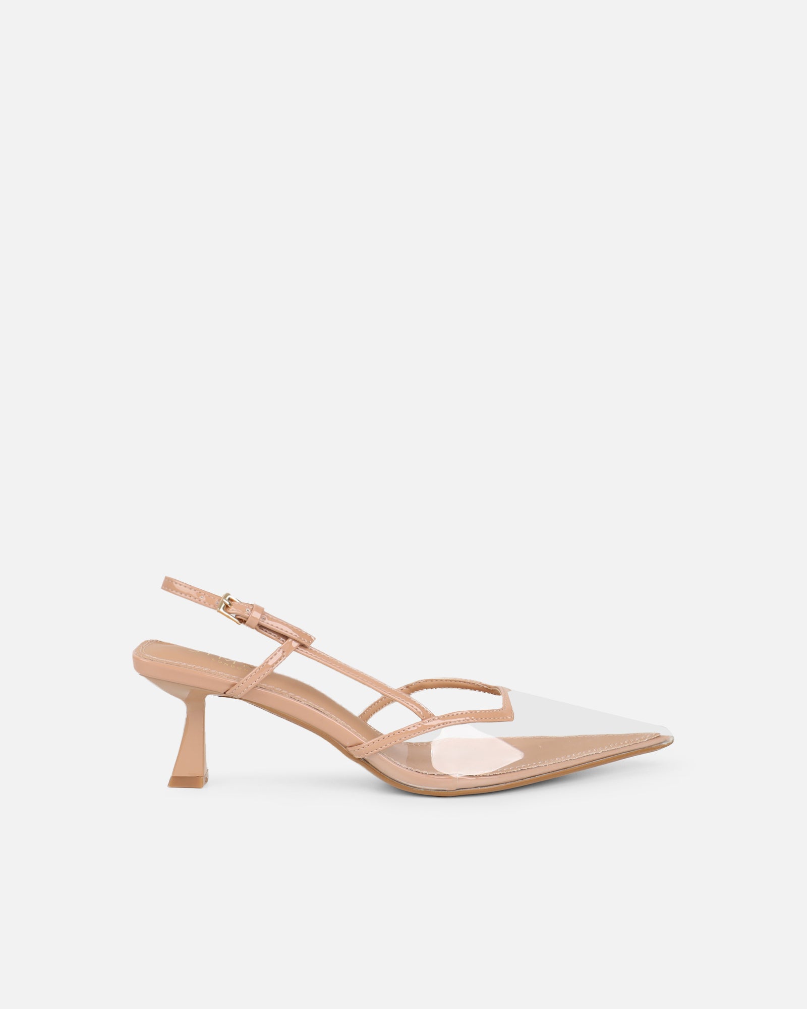 Theresa Clear Nude Slingback Court Shoes | SIMMI London