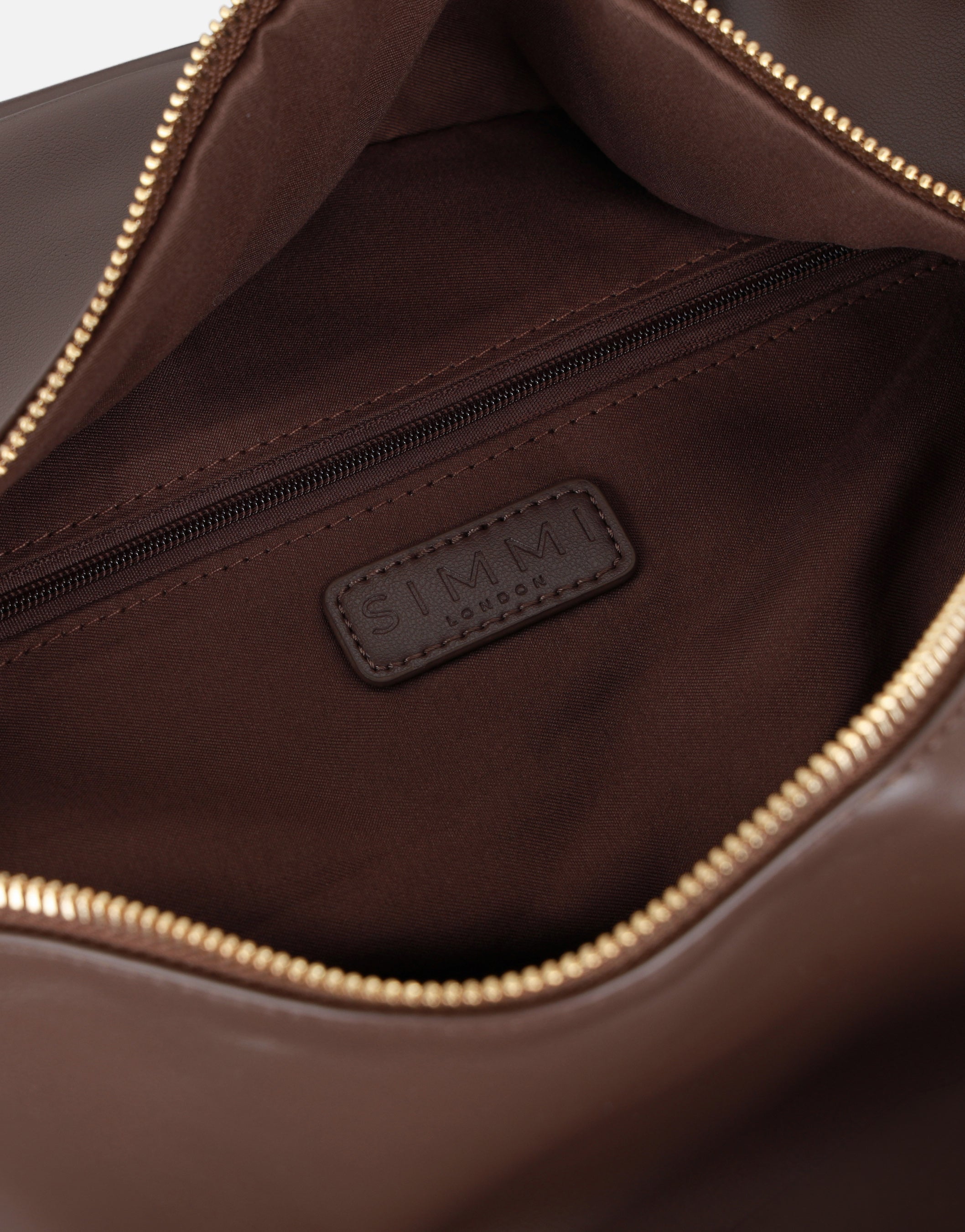 Thessaly Brown PU Shoulder Bag | SIMMI London