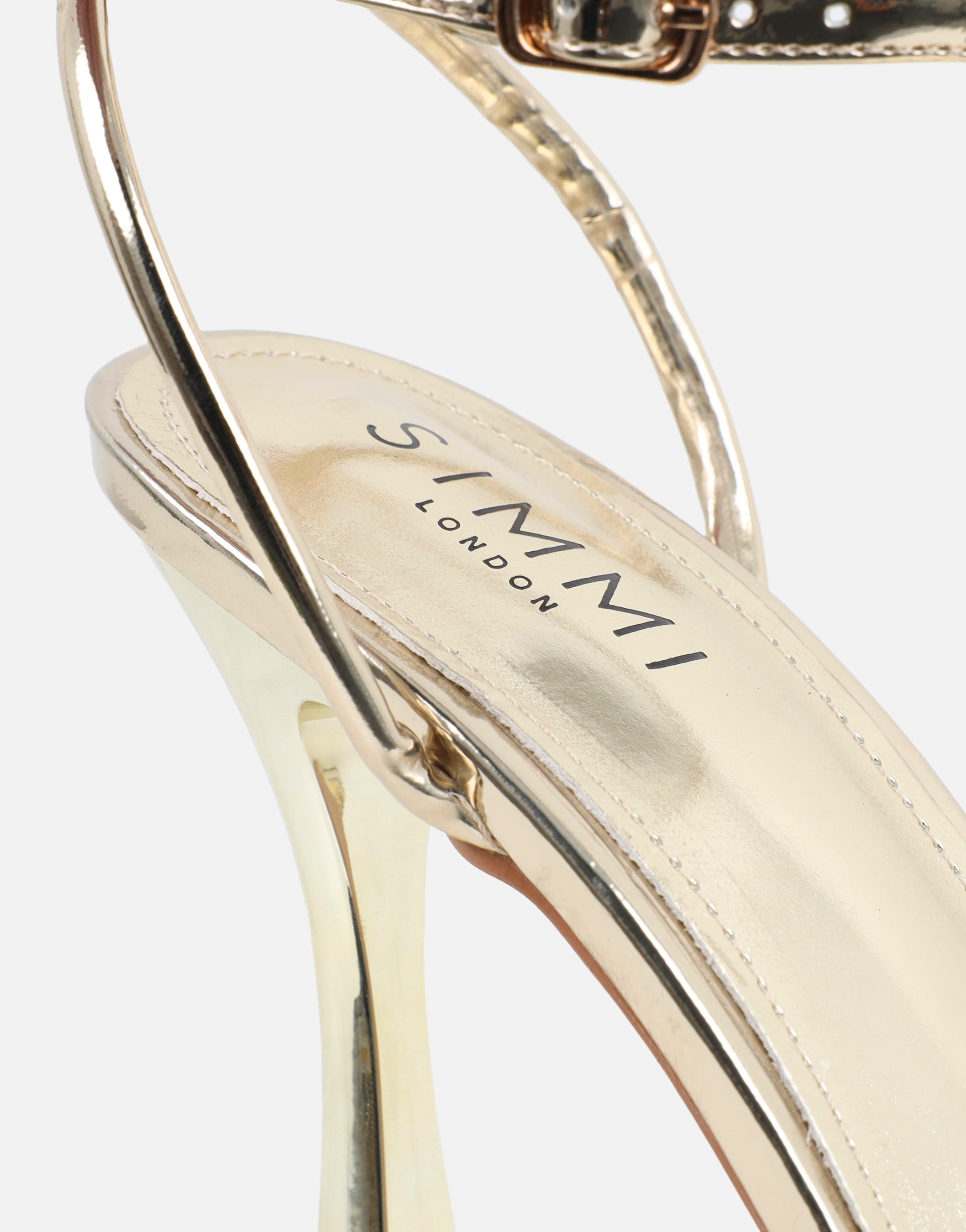 Toff Gold Mirror Mini Platform Heeled Sandals | SIMMI London