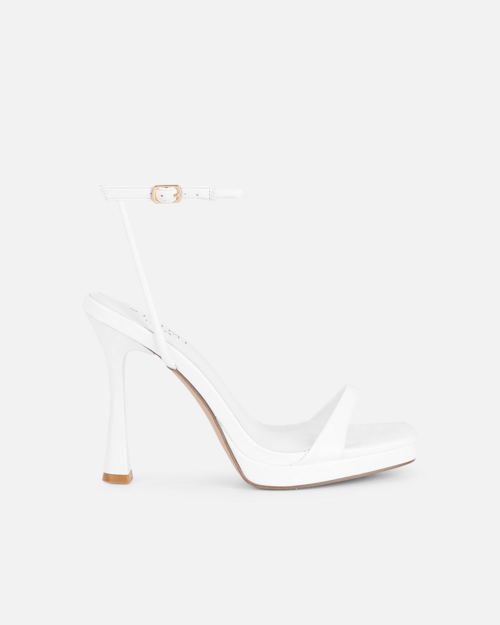 Toff White Mini Platform Heeled Sandals | SIMMI London