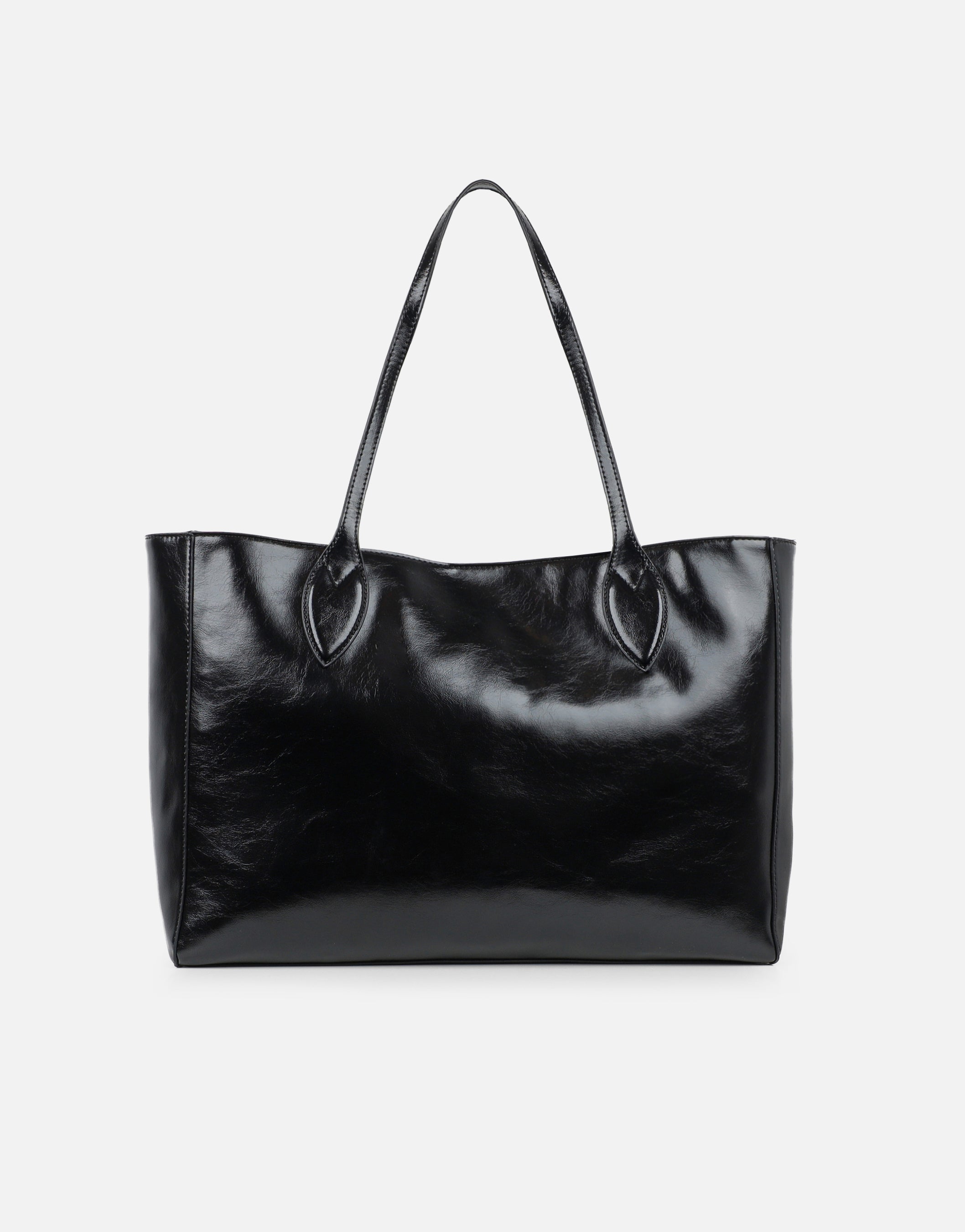 Vaelina Black Crinkle Handbag | SIMMI London