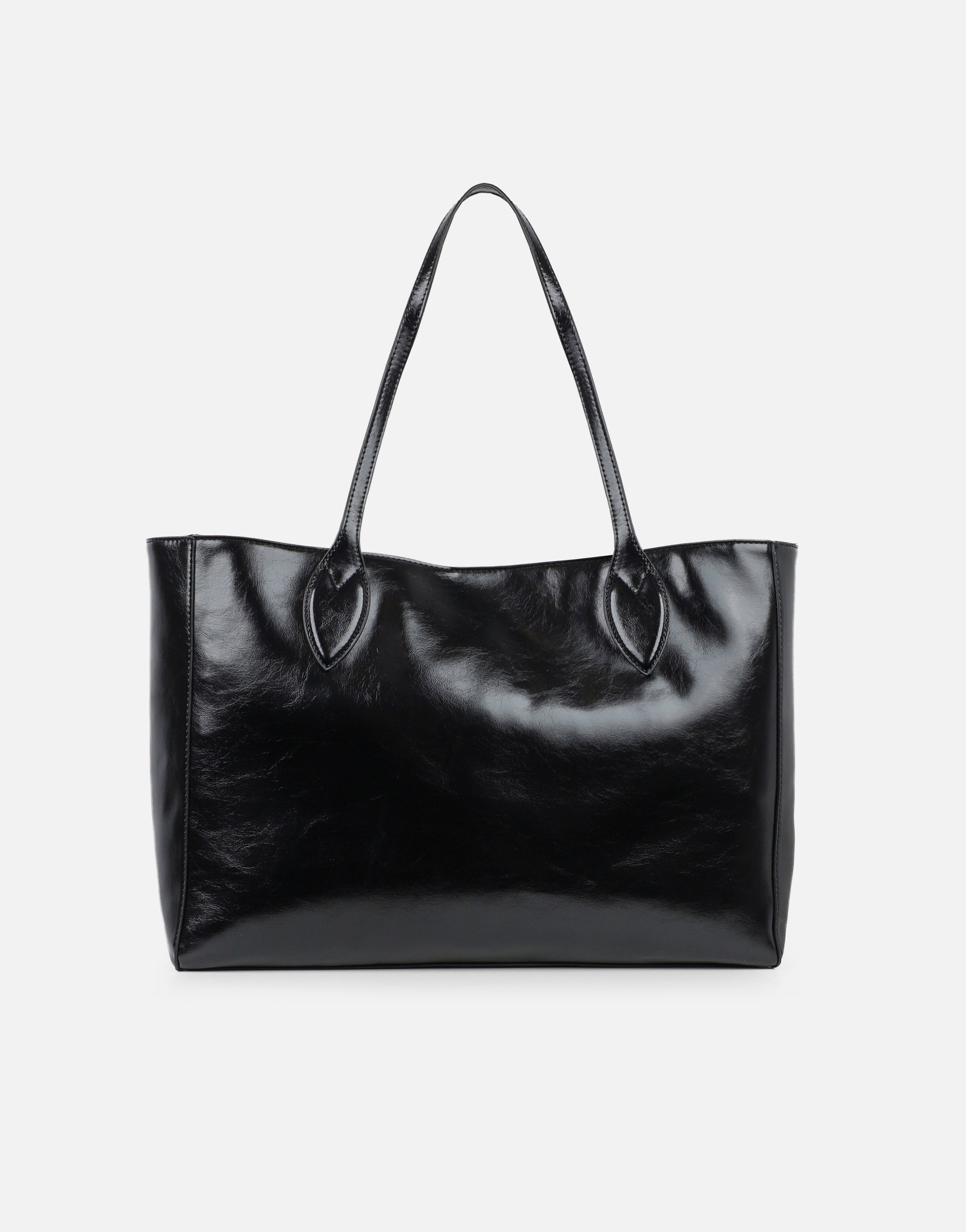 Vaelina Black Crinkle Handbag | SIMMI London