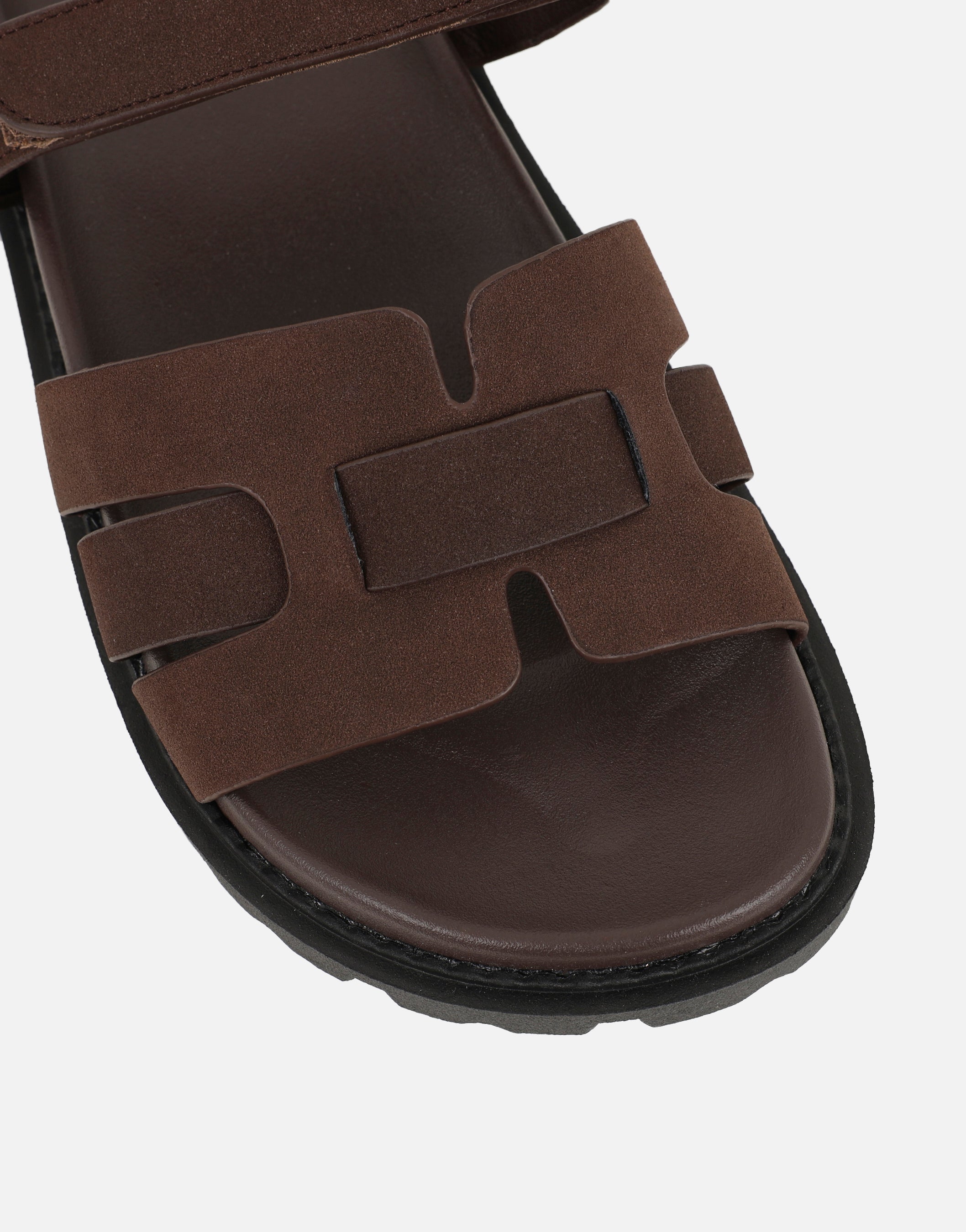 Adelle Brown Nubuck Chunky Footbed Slides | SIMMI London