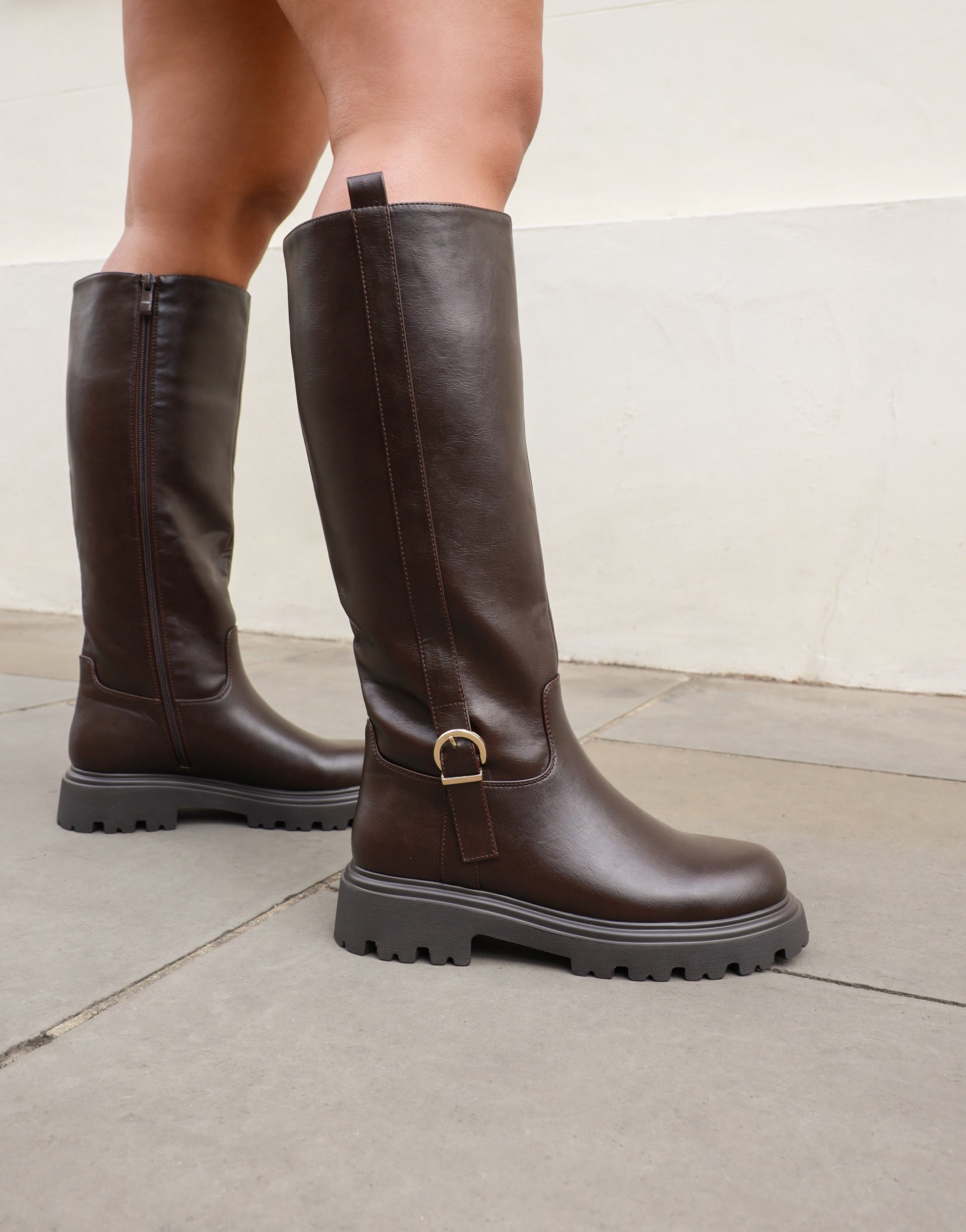 Valea Brown High Boots| SIMMI London