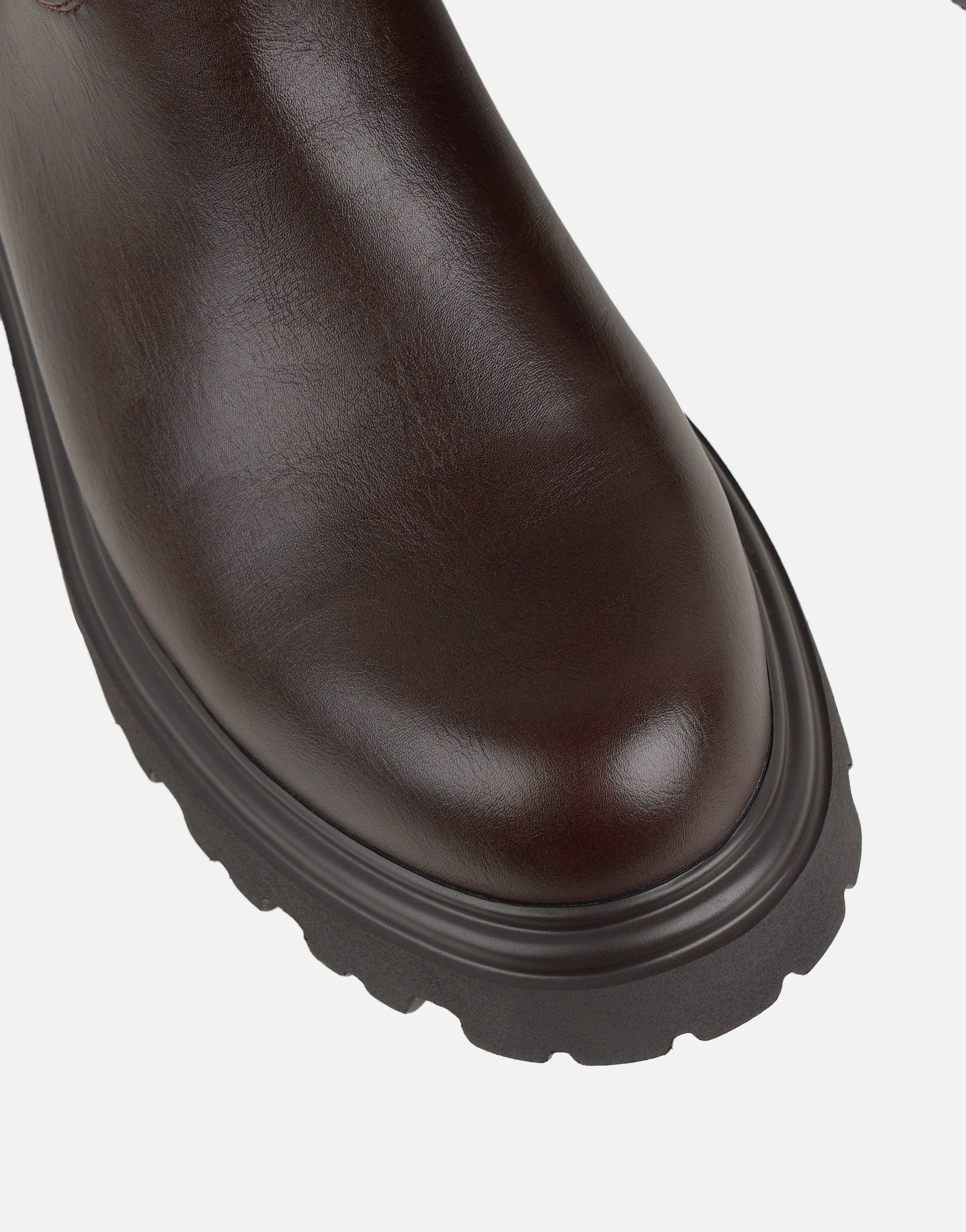 Valea Brown High Boots| SIMMI London