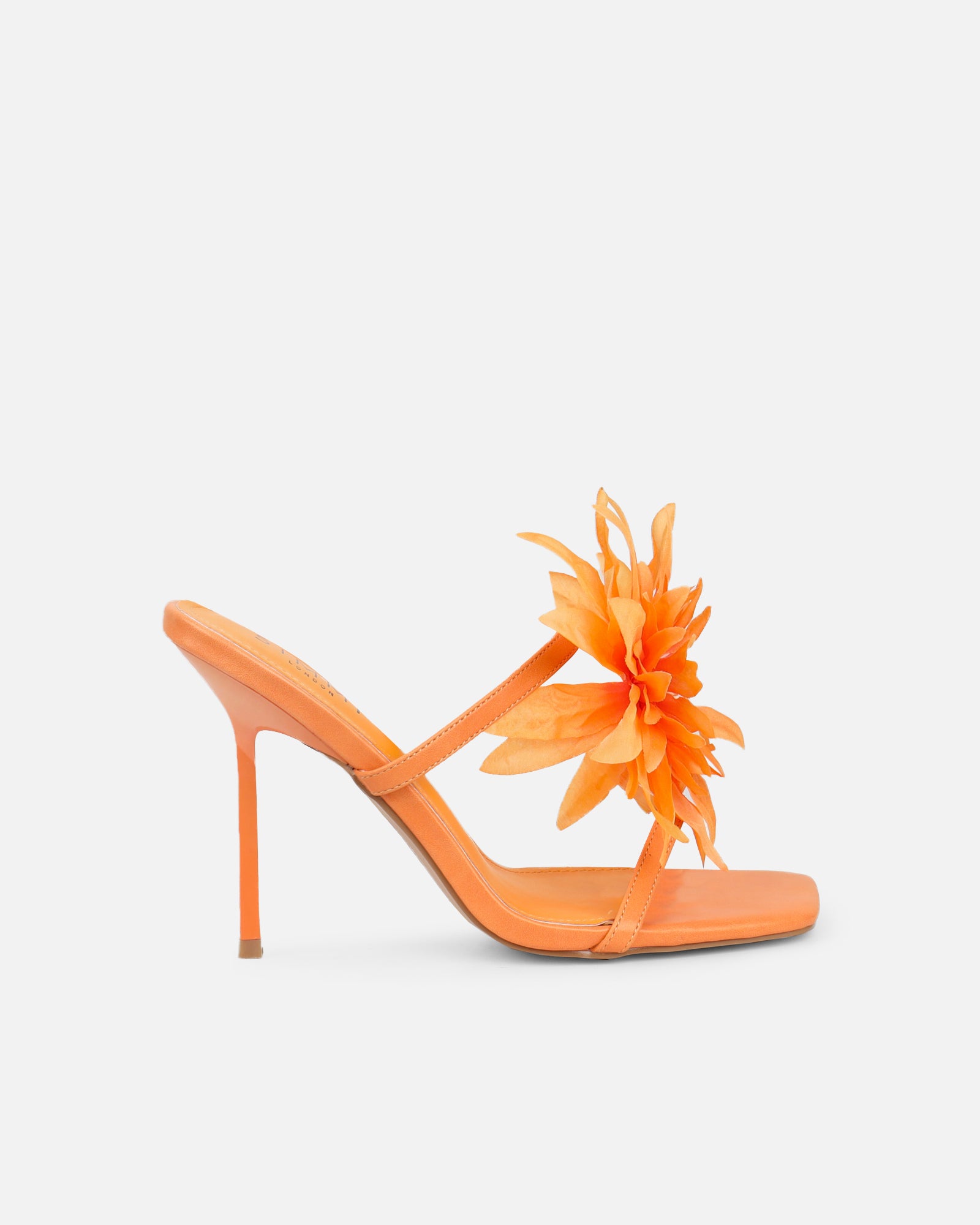 Vaughan Orange Flower Detail Mules | SIMMI London