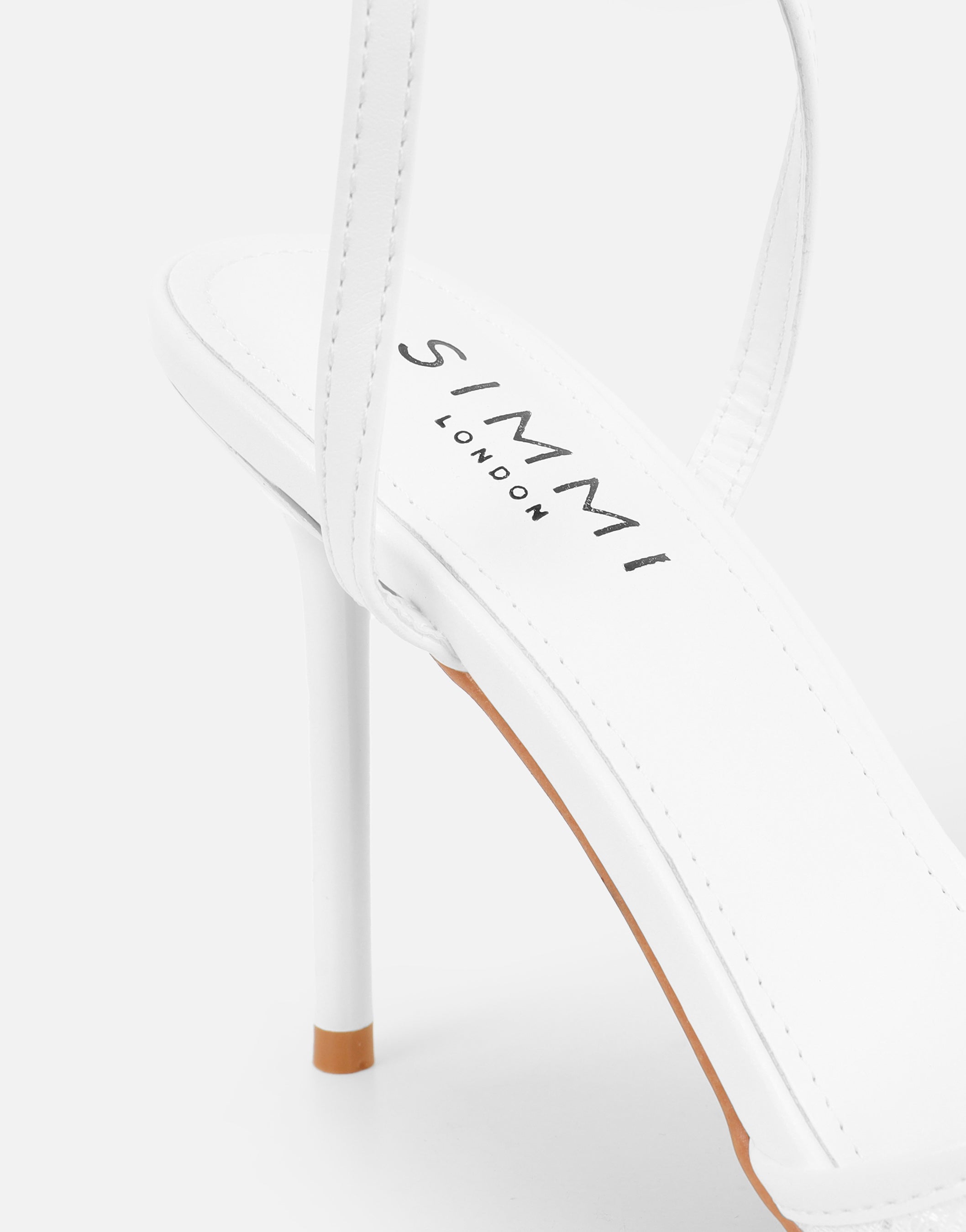 Juby White Mesh Heeled Sandals | SIMMI London