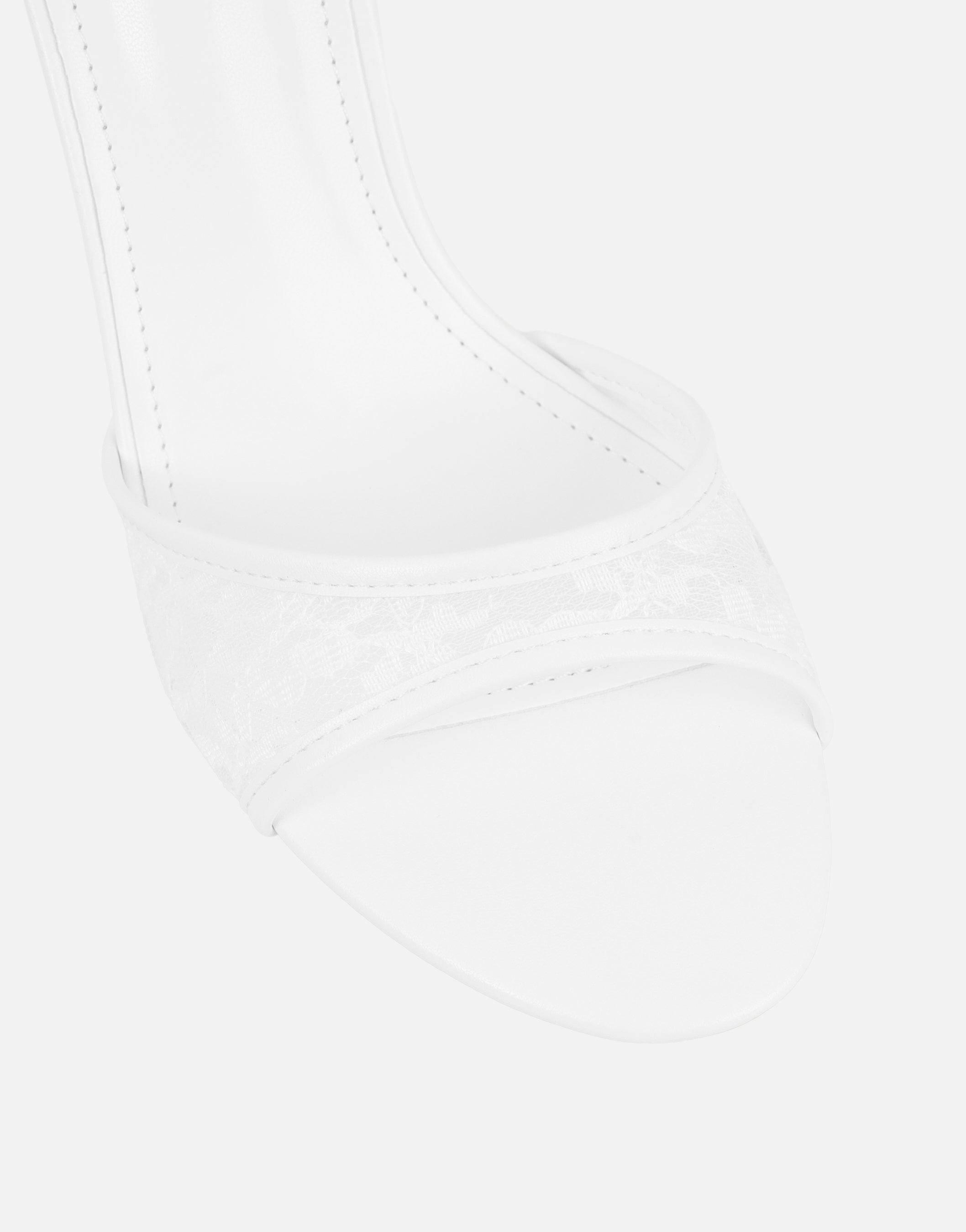 Juby White Mesh Heeled Sandals | SIMMI London