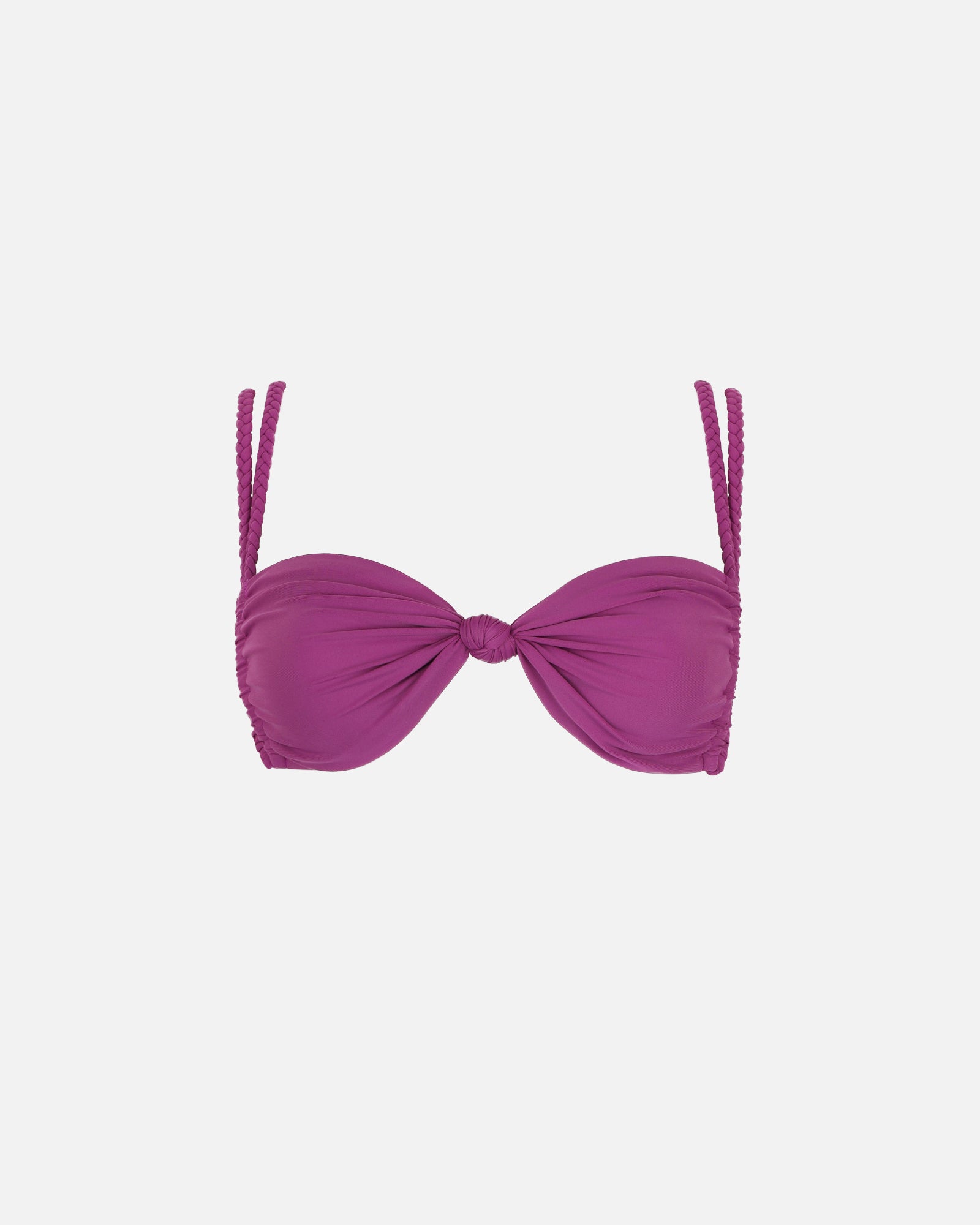 Vino Purple Braided Knot Detail Bikini Top | SIMMI London