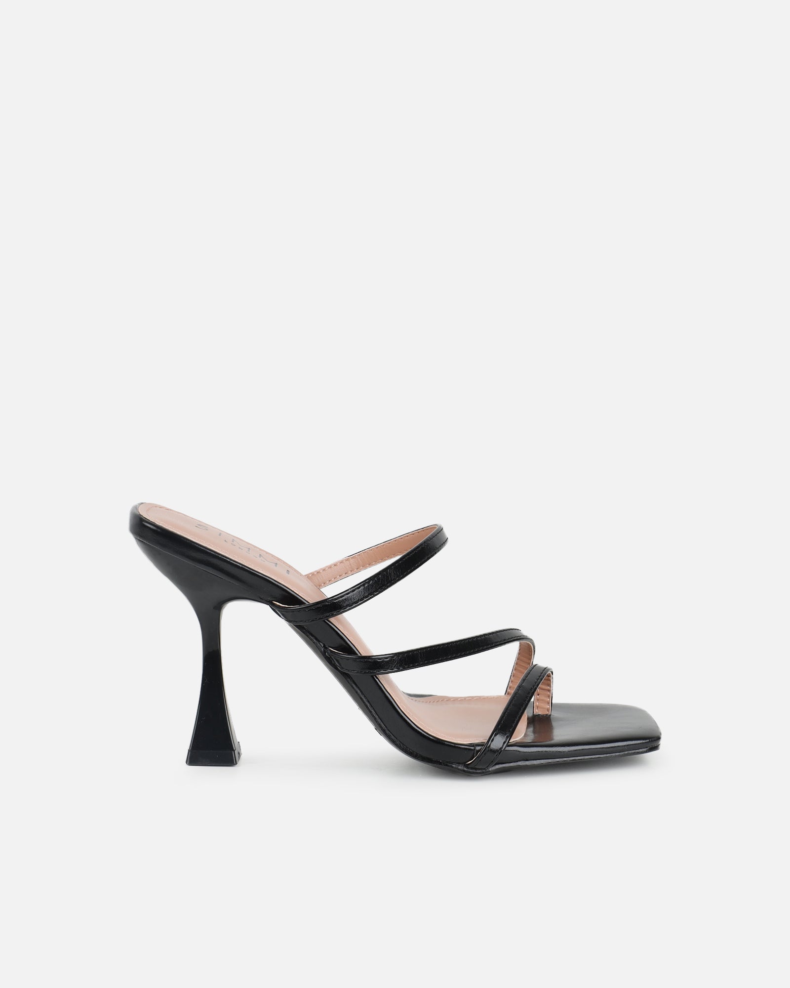 Gail Black Strappy Mules | SIMMI London