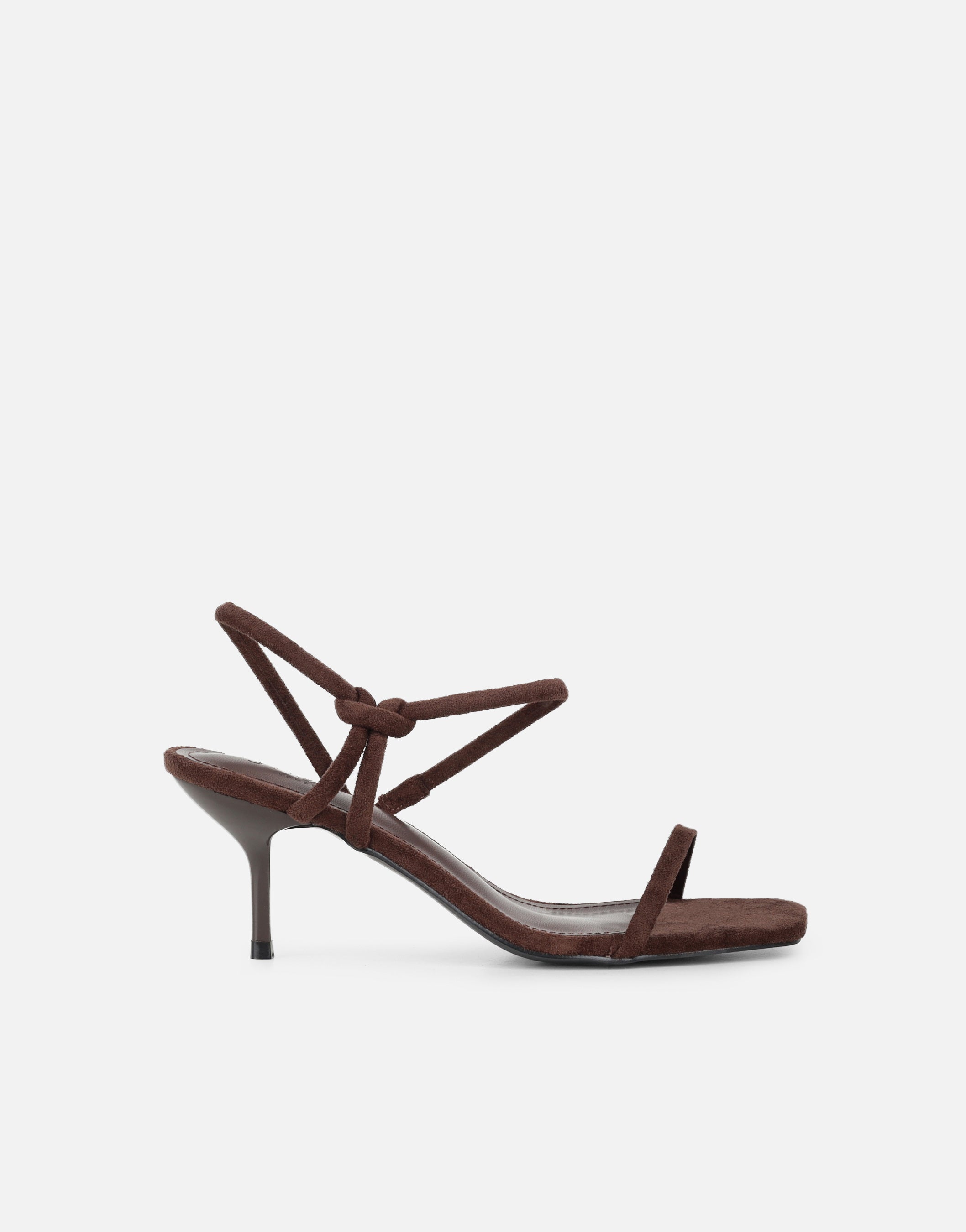 Zoey Brown Suede Heeled Sandals | SIMMI London