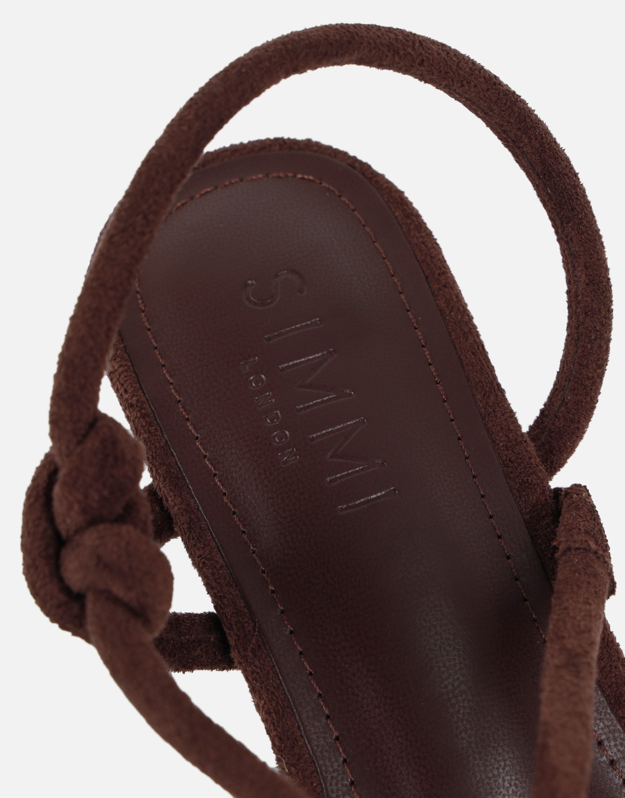 Zoey Brown Suede Heeled Sandals | SIMMI London
