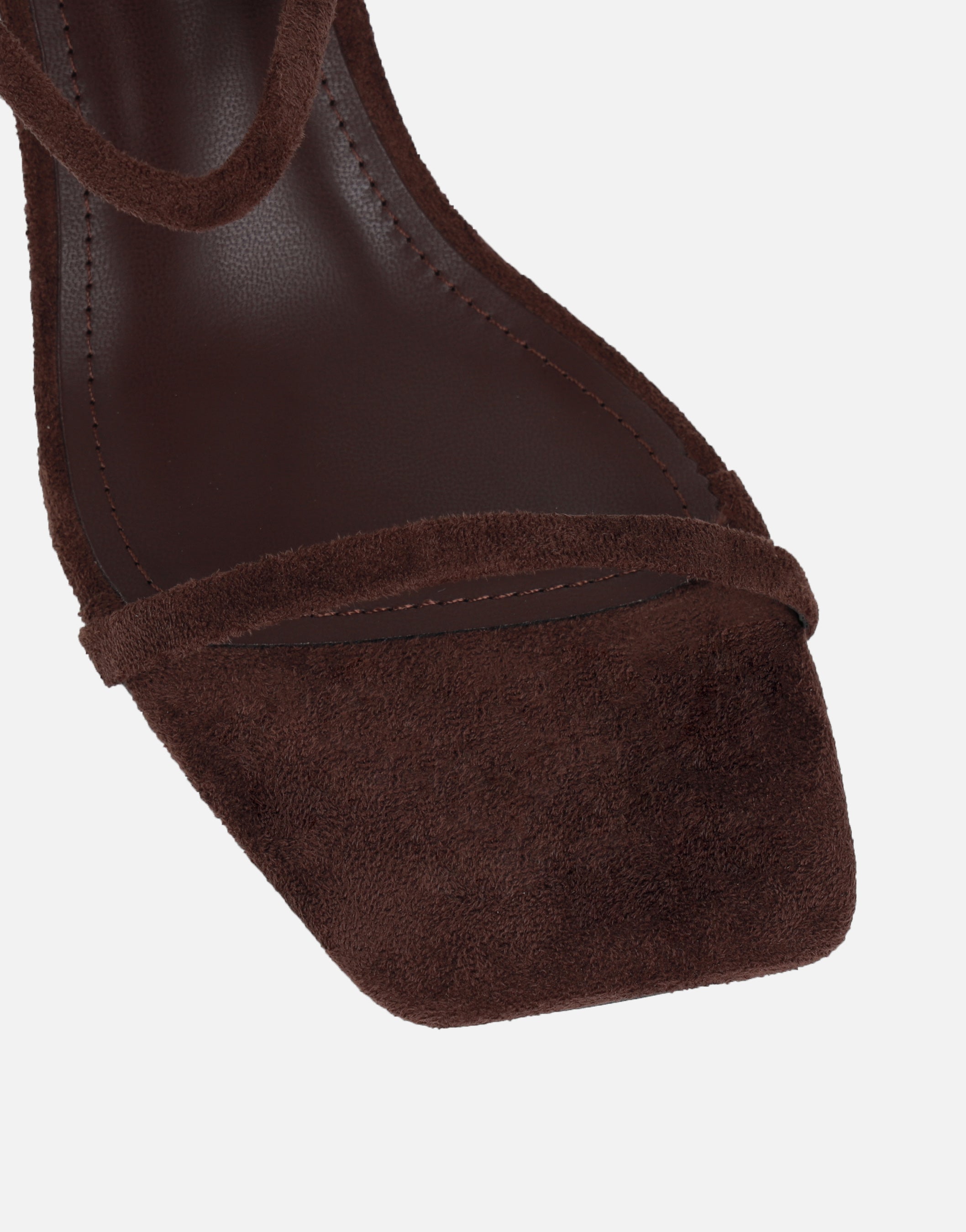 Zoey Brown Suede Heeled Sandals | SIMMI London