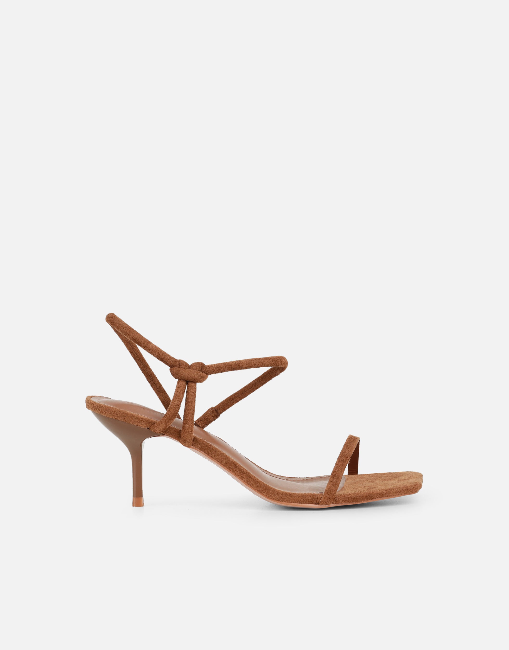Zoey Tan Suede Heeled Sandals | SIMMI London