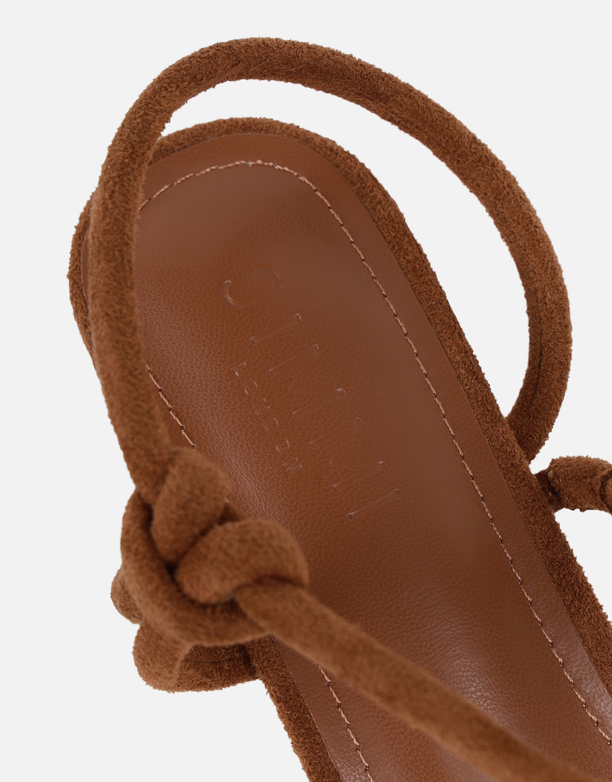 Zoey Tan Suede Heeled Sandals | SIMMI London