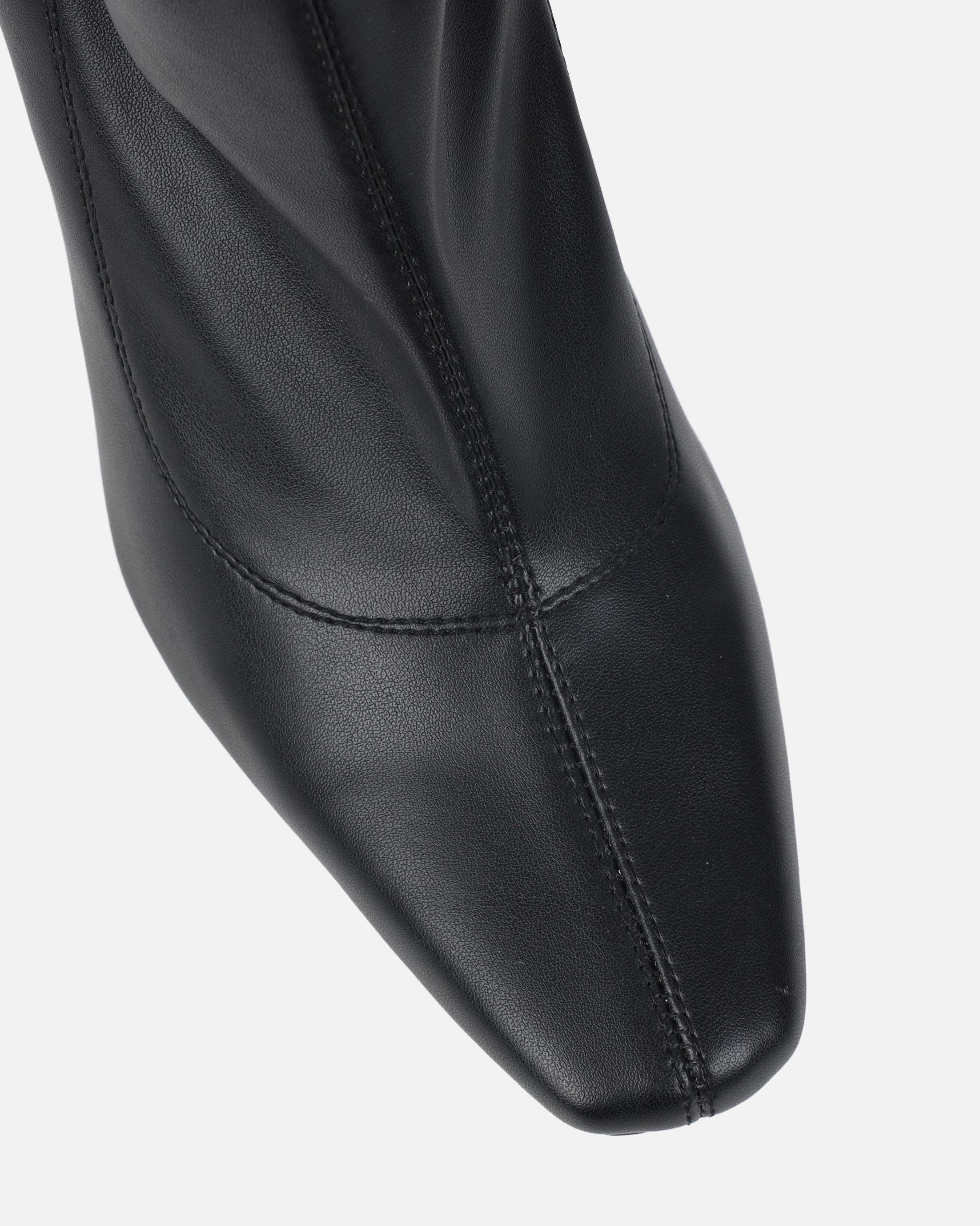 black wedge dress boots Abel Black Wedge Heeled Ankle Boots