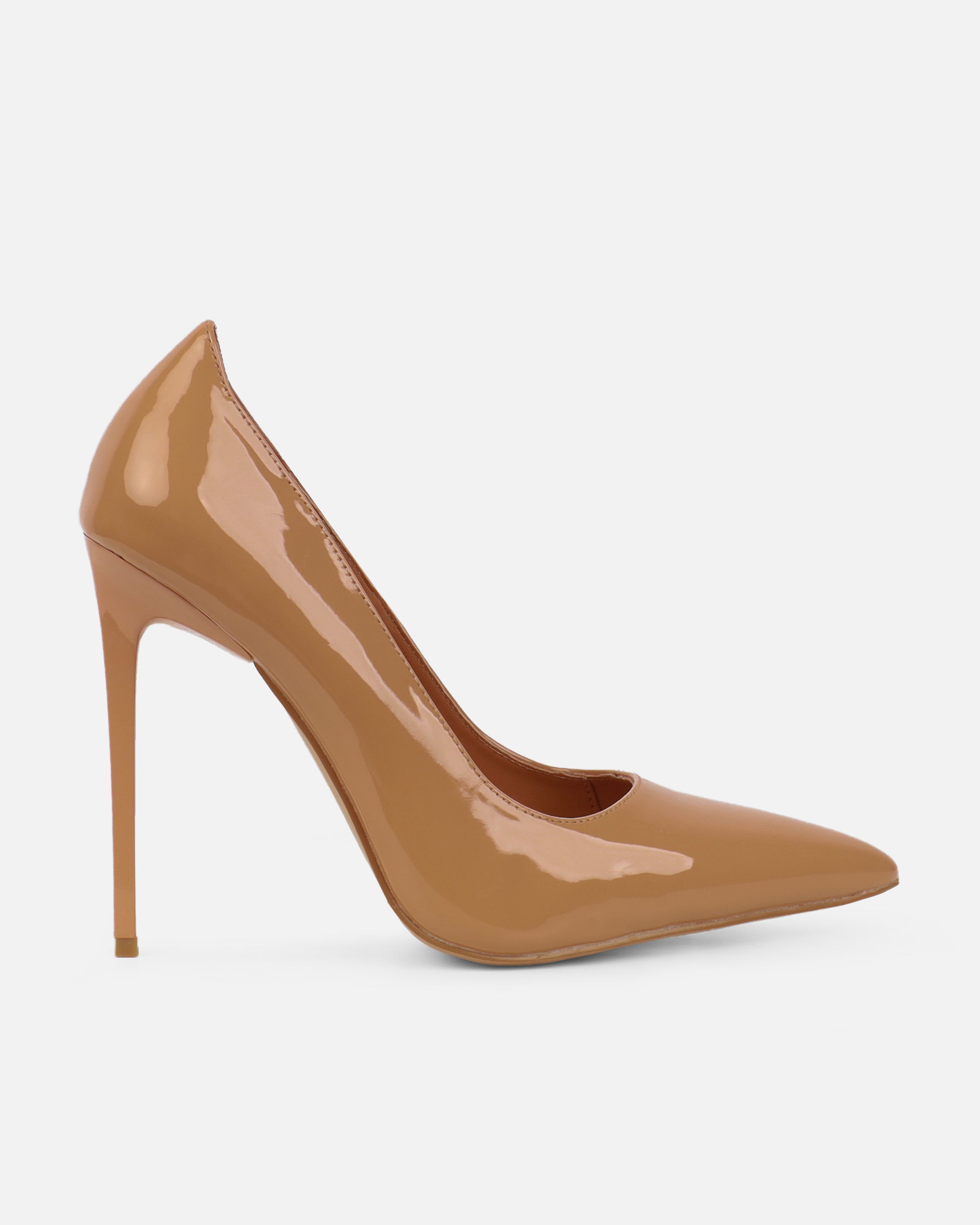 Agathia nude patent stiletto court shoes | SIMMI London
