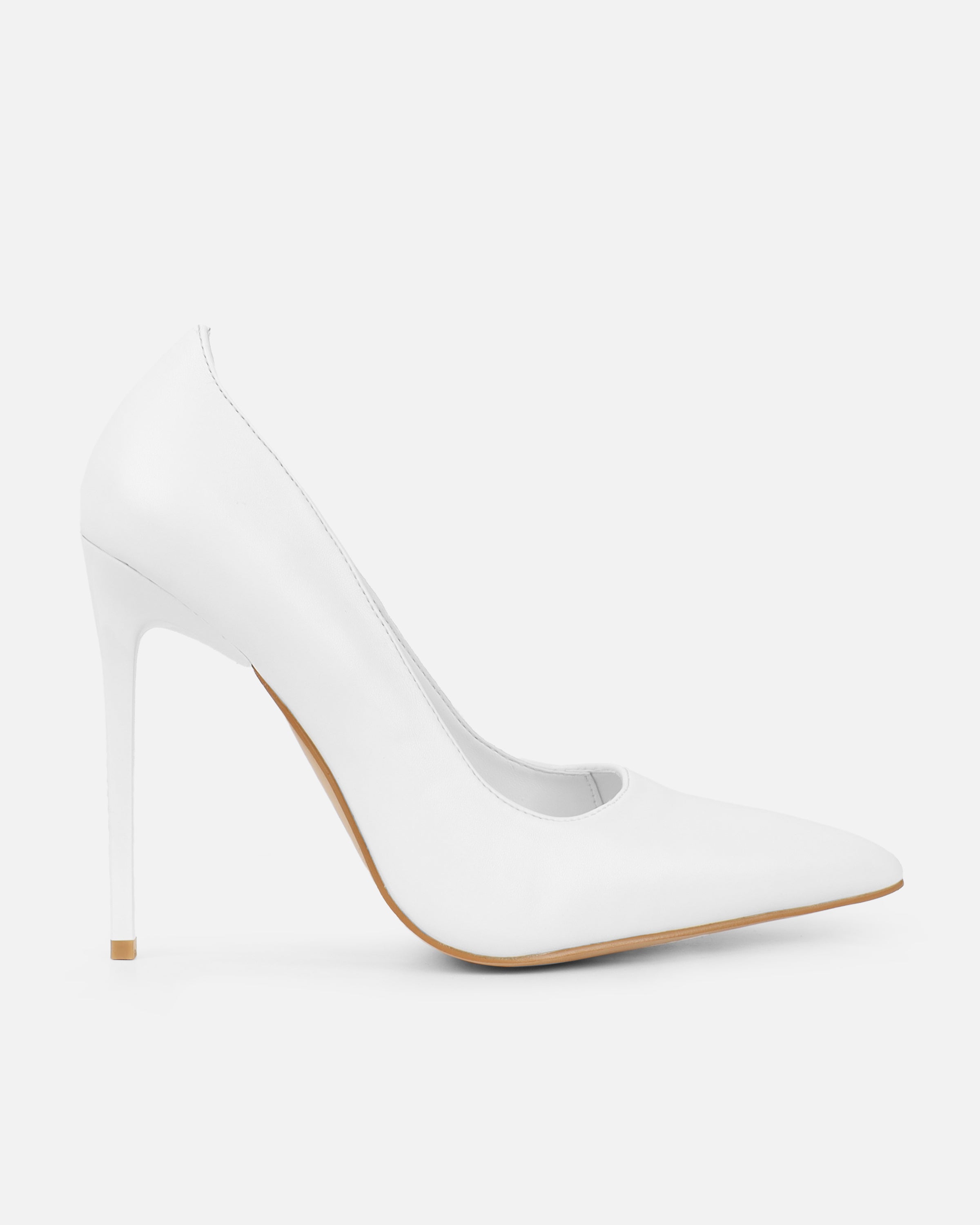 Agathia white stiletto court shoes | SIMMI London