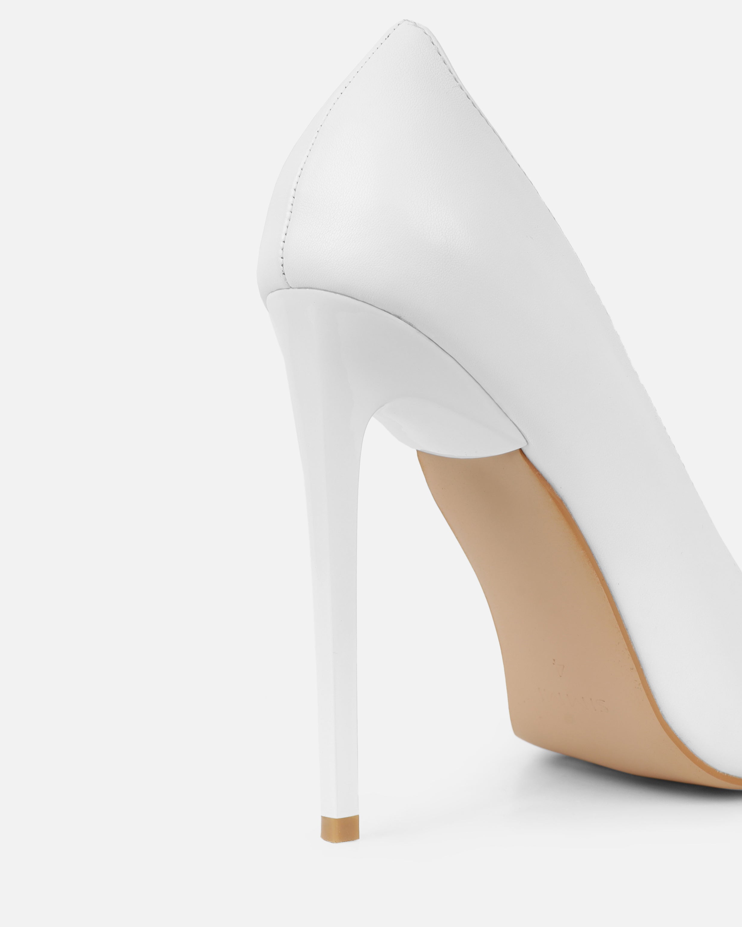 Agathia white stiletto court shoes | SIMMI London
