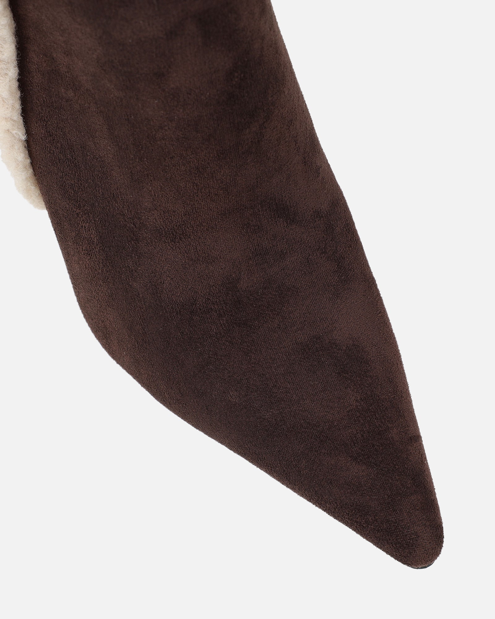 Anders chocolate suede borg trimmed knee boots | SIMMI London