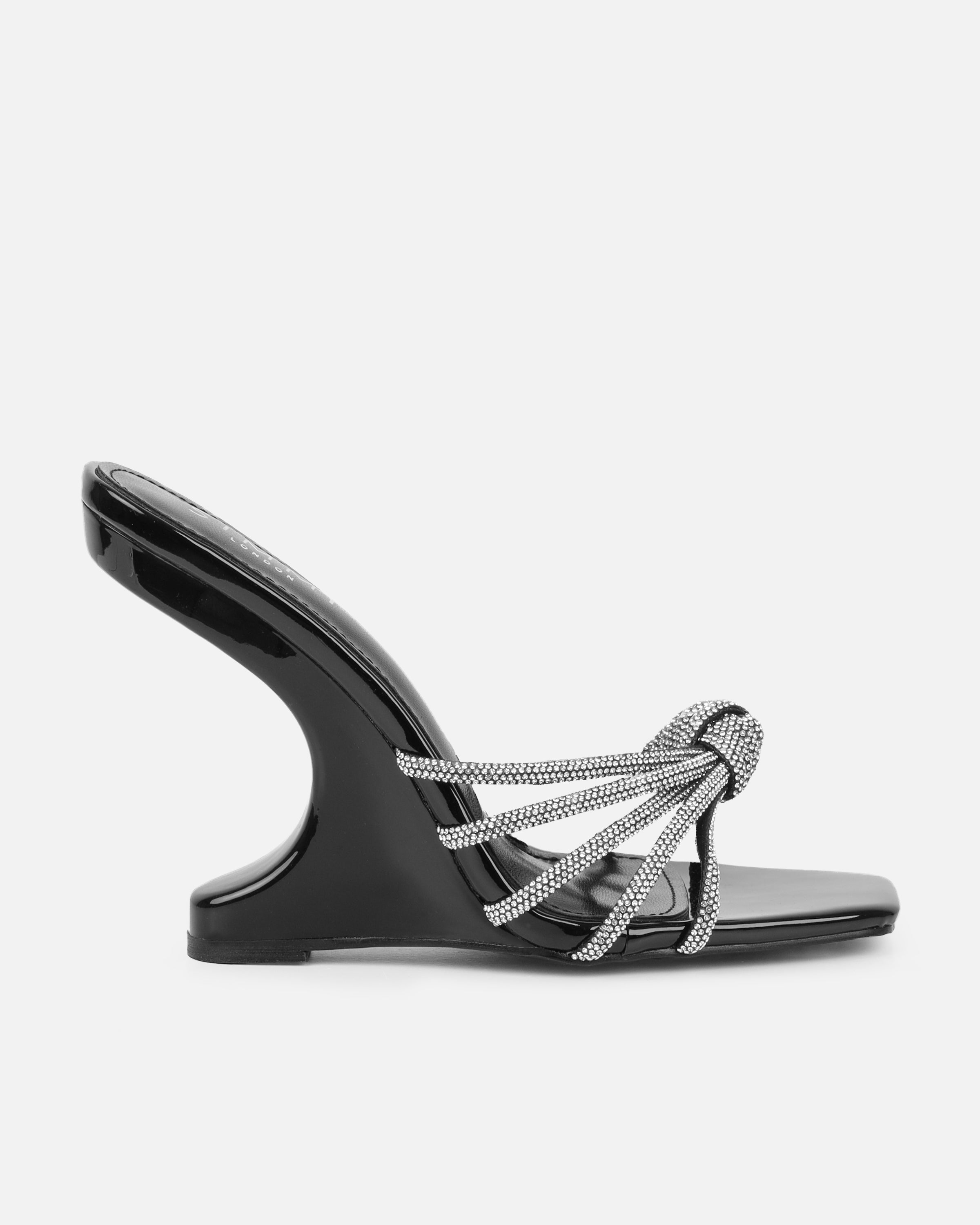 Dreaa black diamante wedge mules | SIMMI London