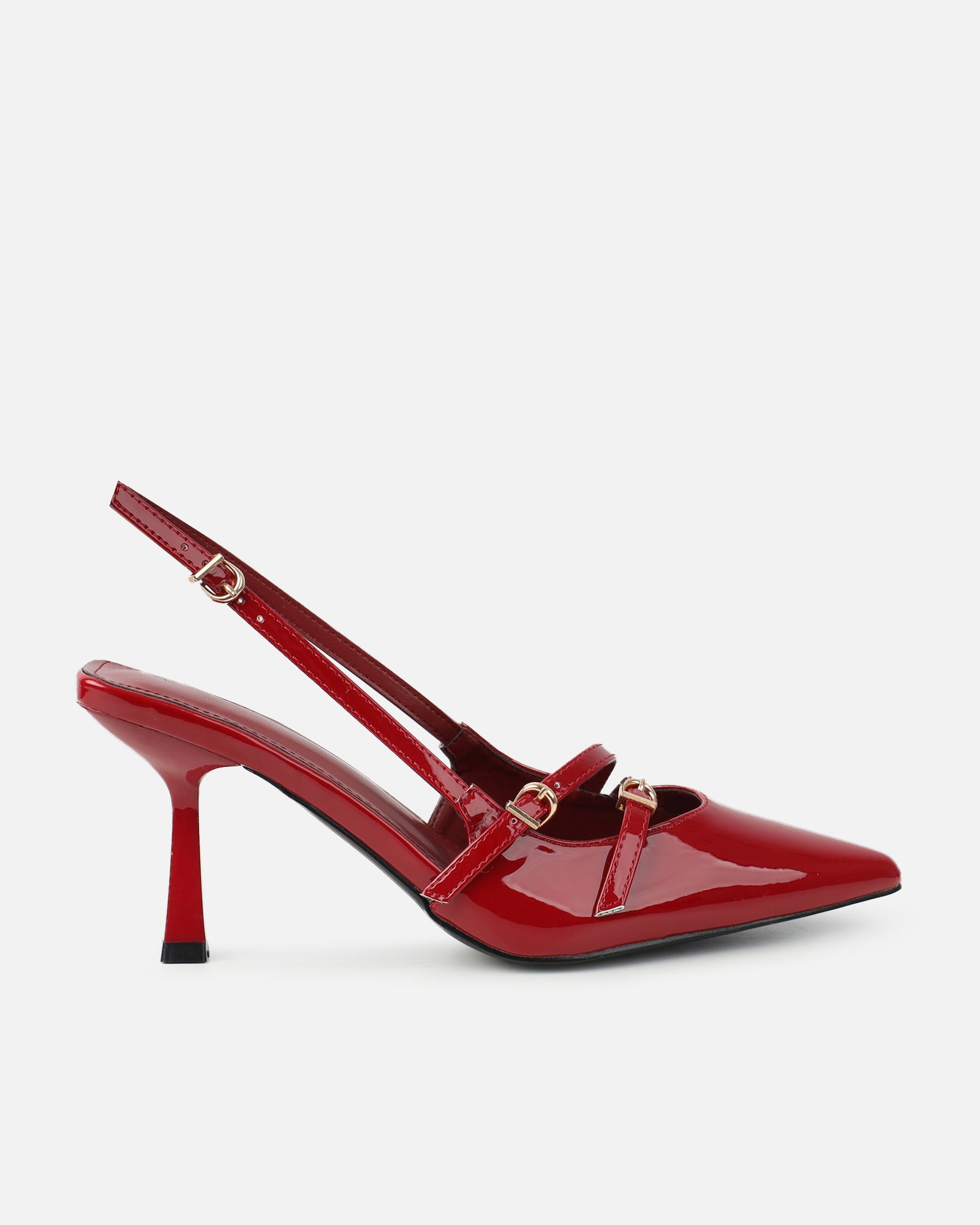 Aksa Red Patent Sling Back Court Shoes | SIMMI London
