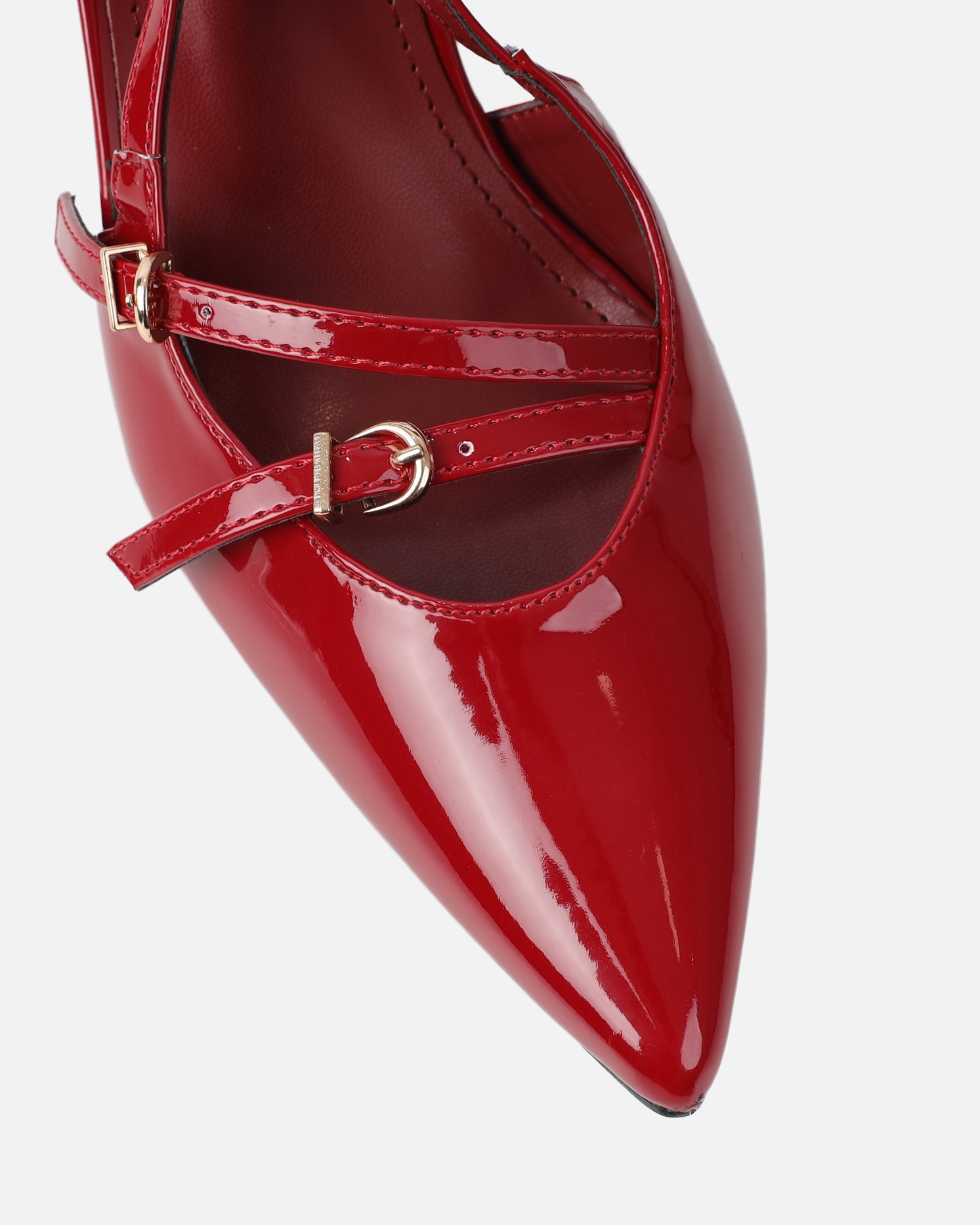Aksa Red Patent Sling Back Court Shoes  | SIMMI London