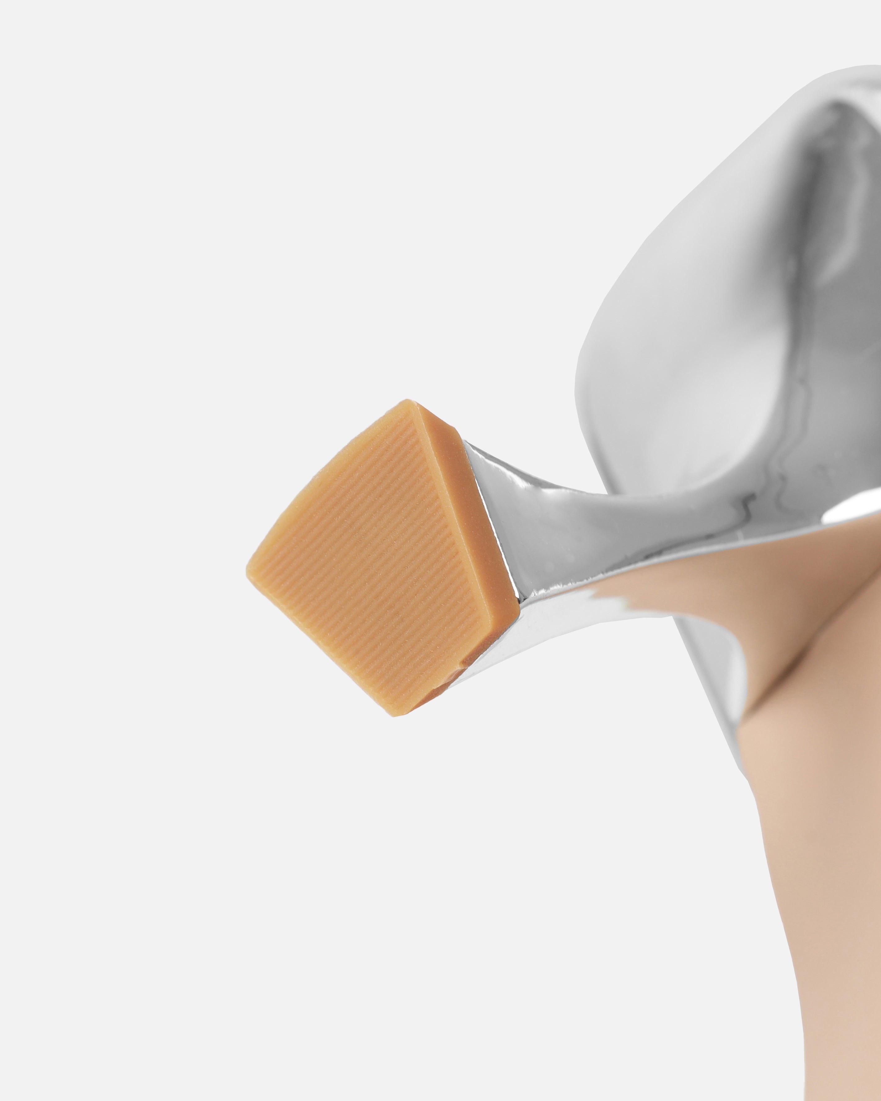 Alanis Silver Clear Diamante Slingback Mid Heel Courts | SIMMI London