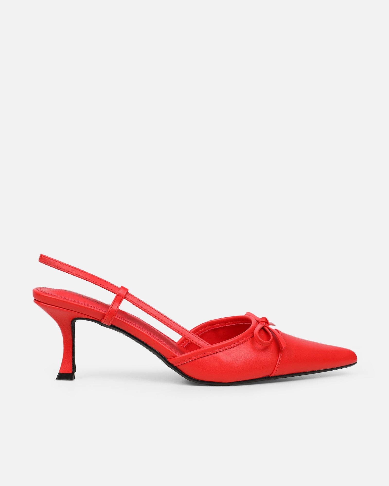 Alias Red Low Heel Court Shoes | SIMMI London