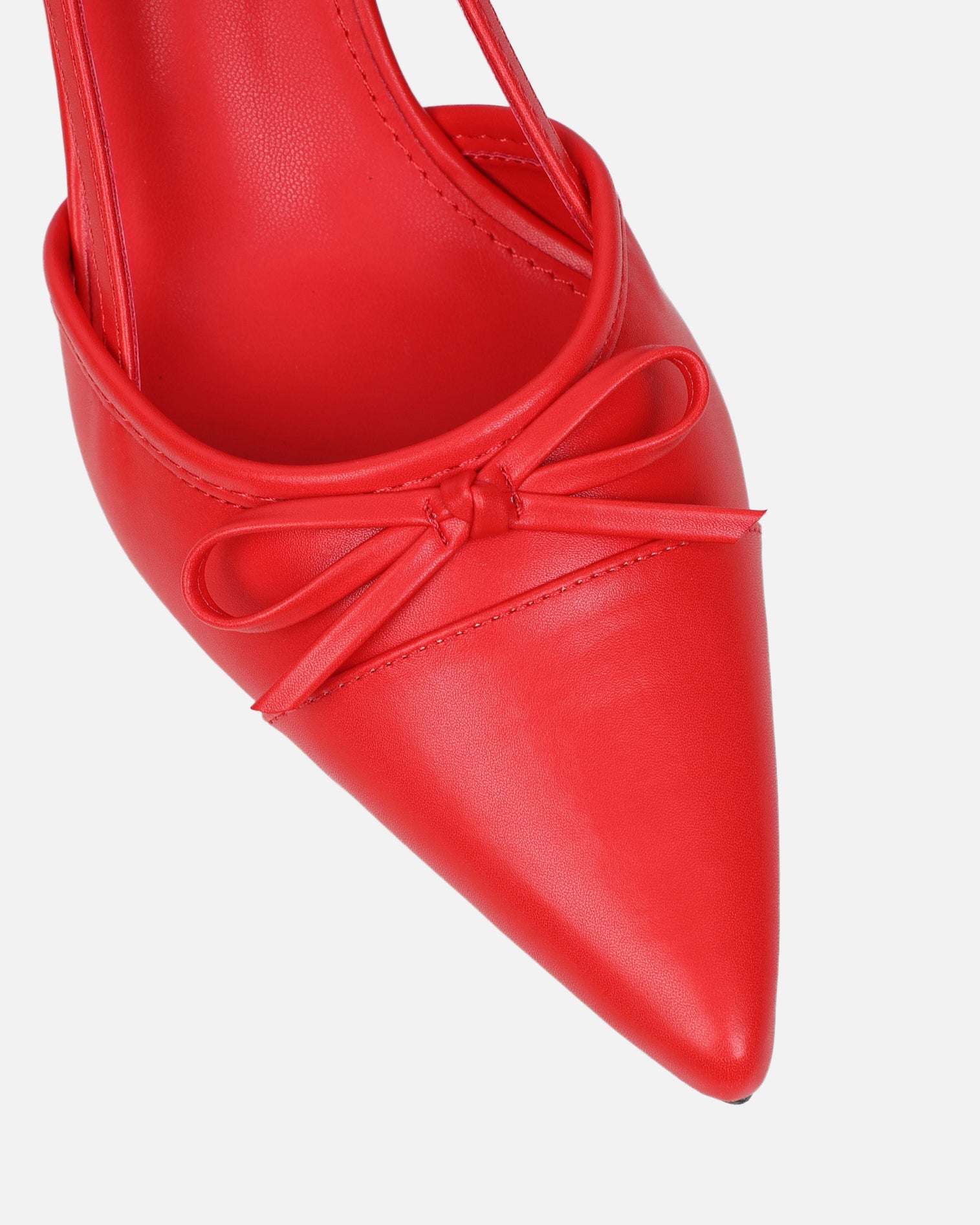 Alias Red Low Heel Court Shoes | SIMMI London