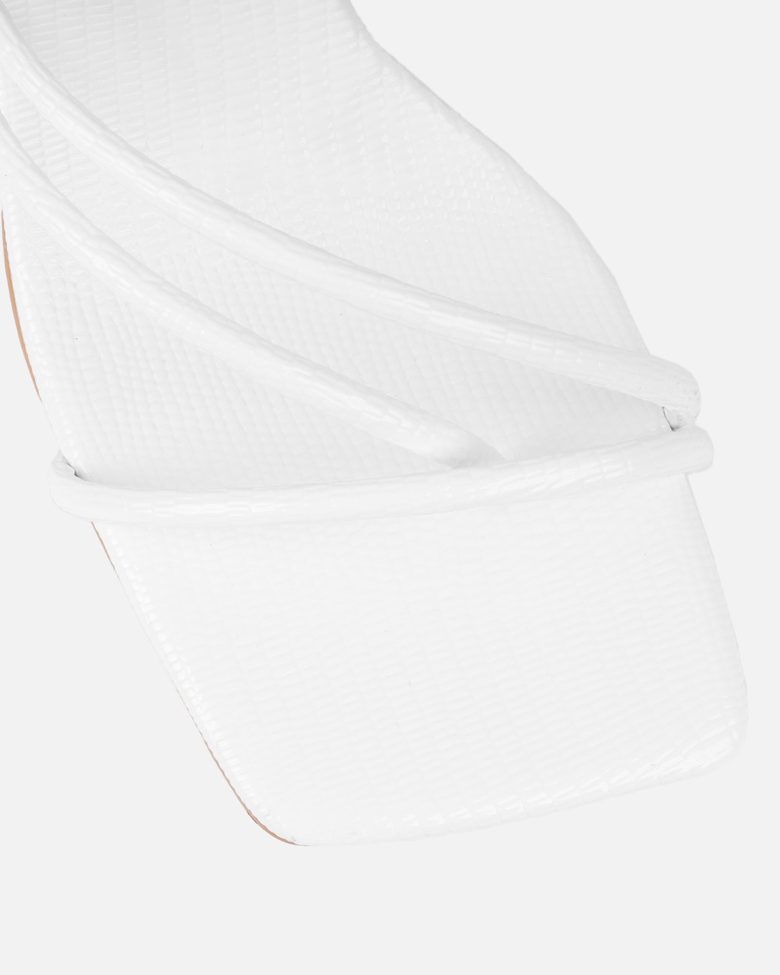 Alii White Lizard Effect Spiral Mid Heeled Sandals | SIMMI London