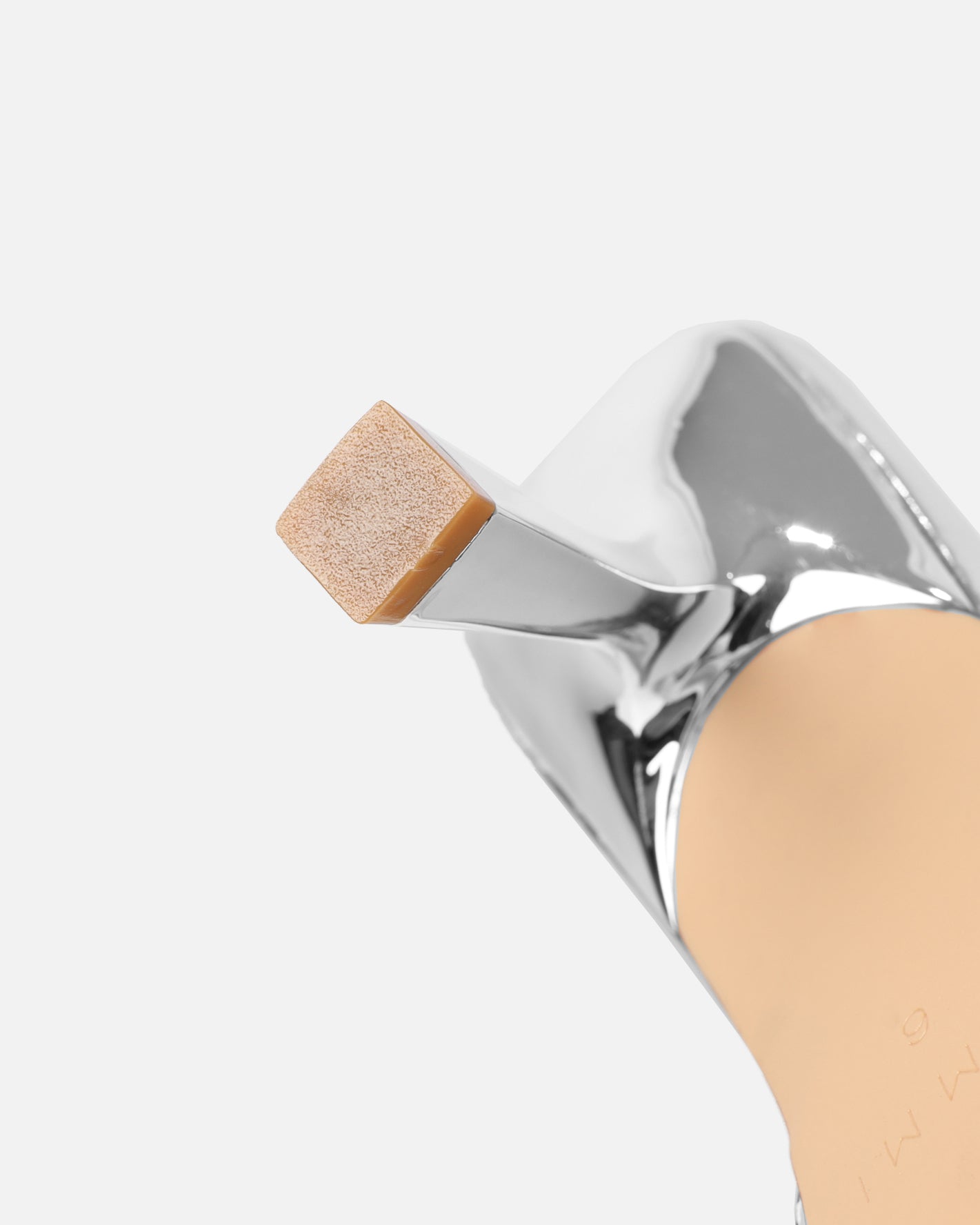 Ankana Silver Mirror Buckle Detail Mule Court Shoes | SIMMI London