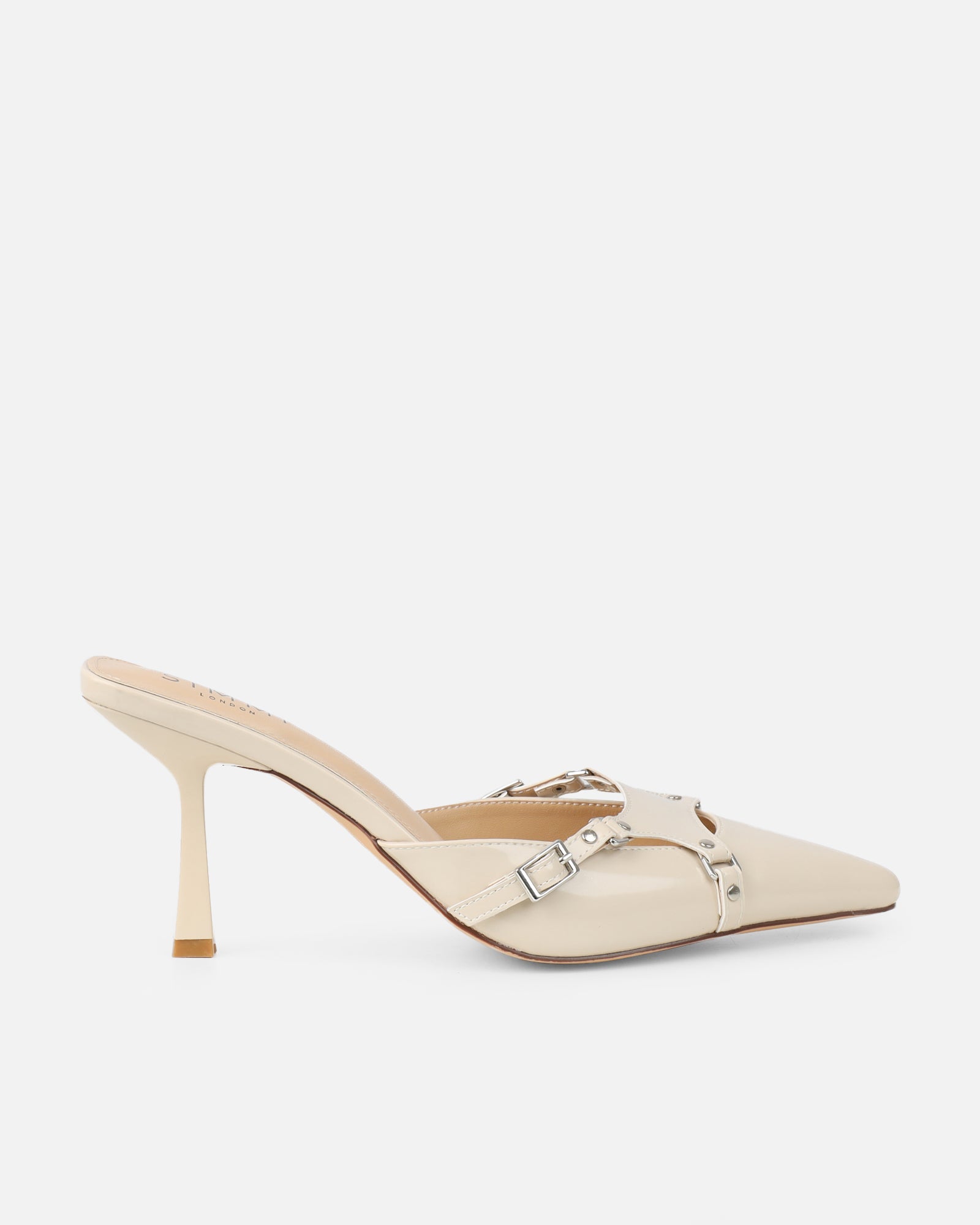 Ankana Stone Buckle Detail Mule Court Shoes | SIMMI London