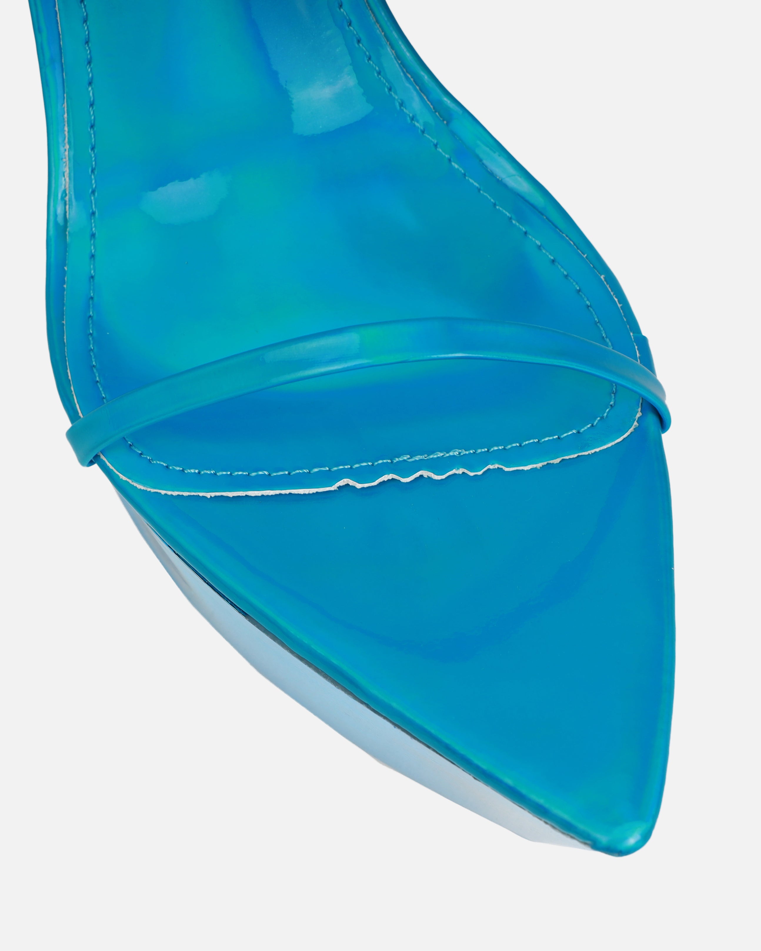 Asiaa Blue Metallic Platform Stiletto Heels | SIMMI London