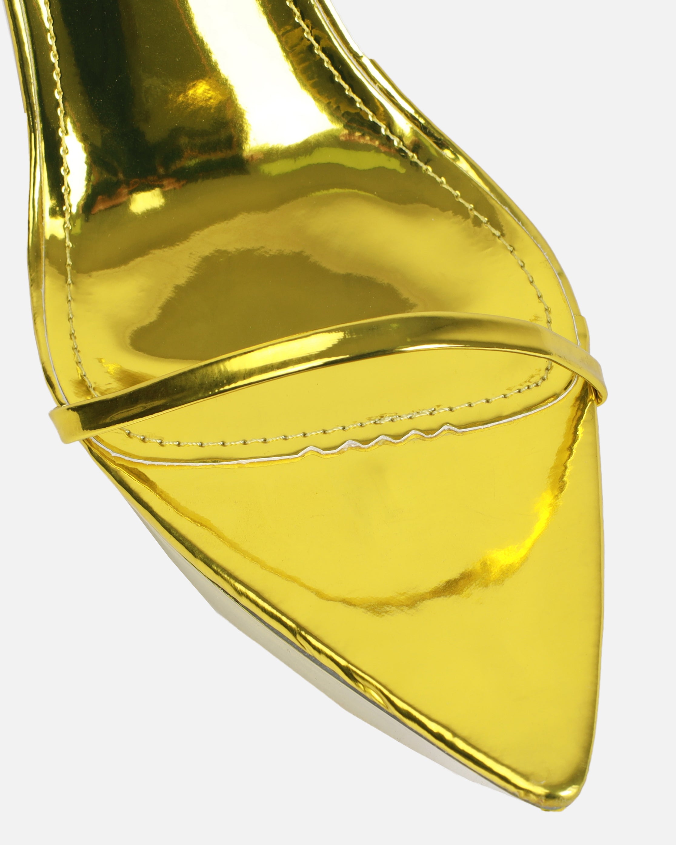Asiaa Yellow Metallic Platform Stiletto Heels | SIMMI London
