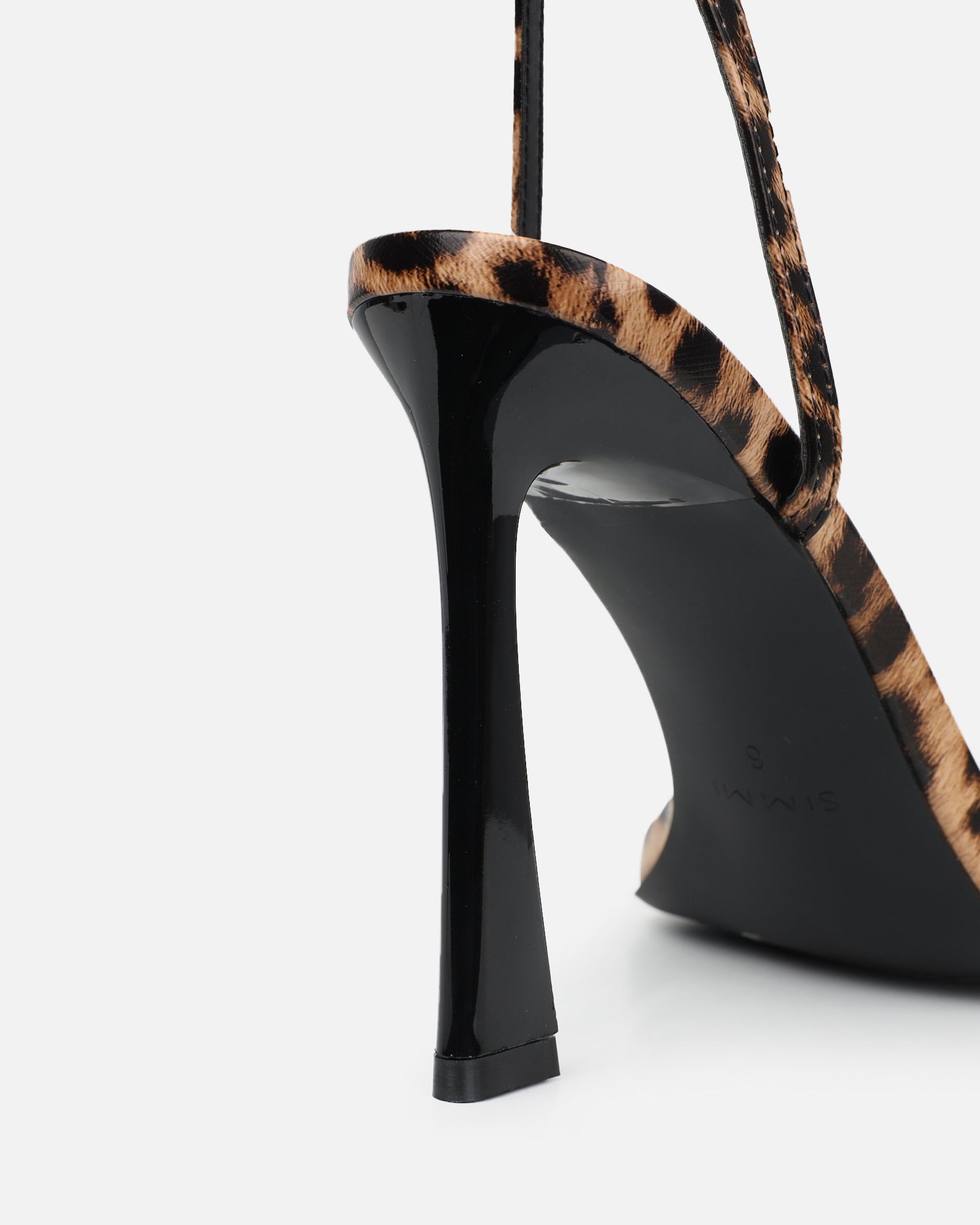 Apple Leopard Flared Heeled Sandals | SIMMI London