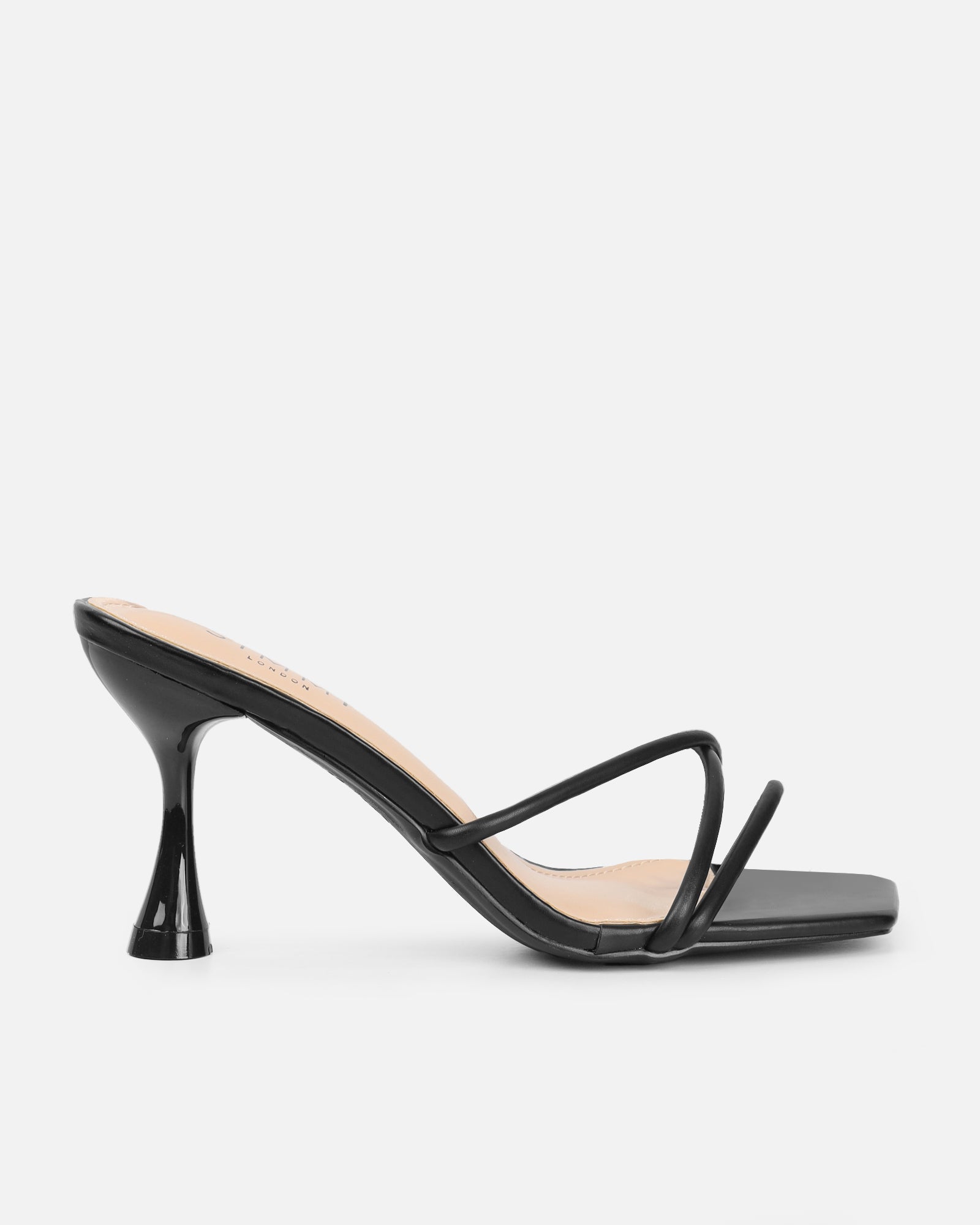 Aubrianna Black Mid Heeled Sandals | SIMMI London