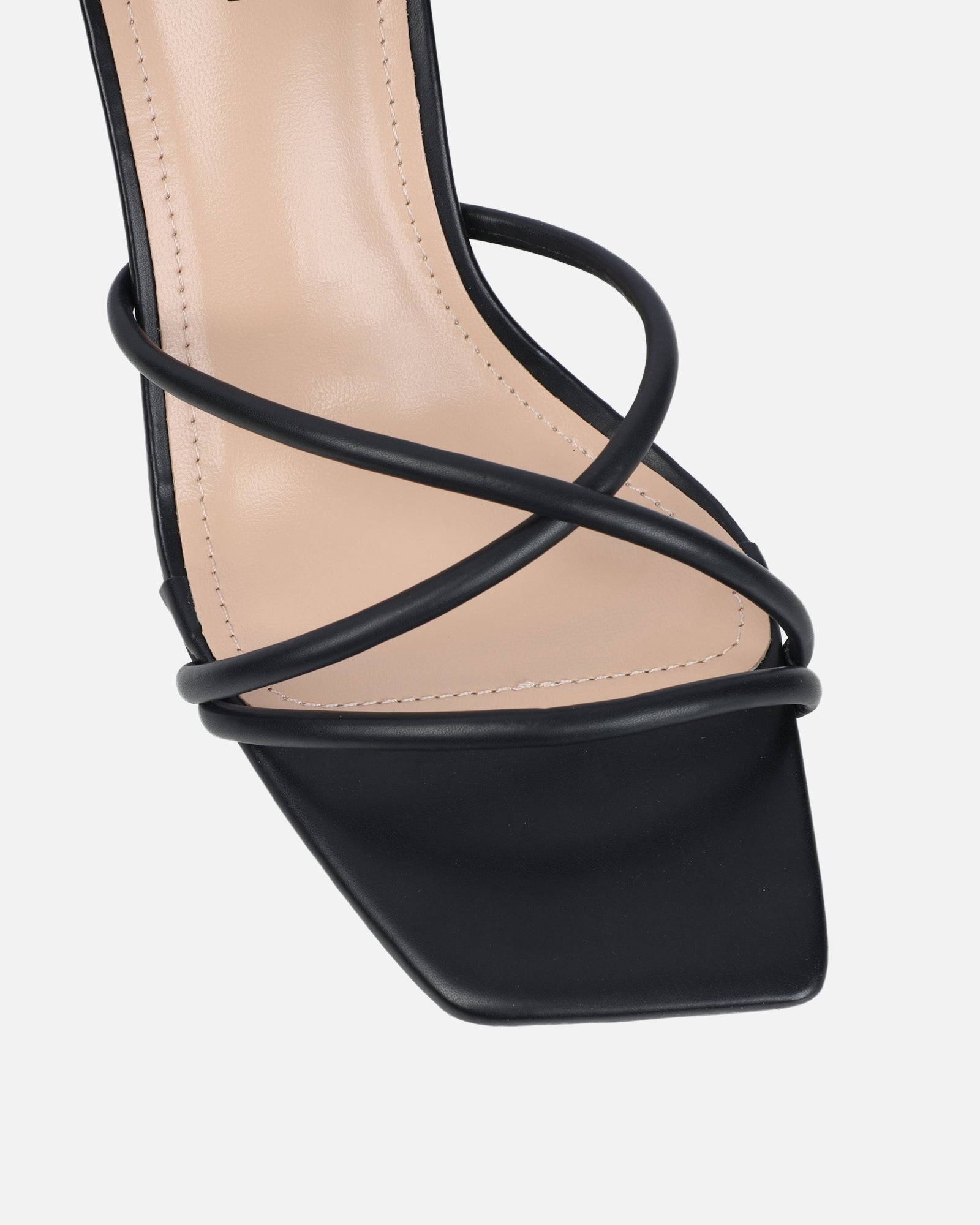 Aubrianna Black Mid Heeled Sandals | SIMMI London