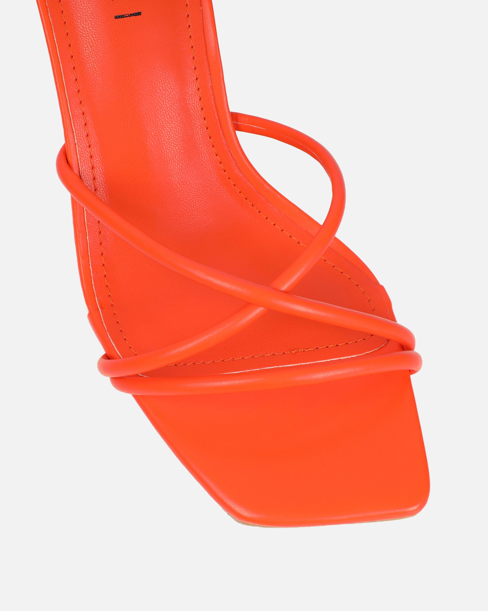 Aubrianna Orange Mid Heeled Sandals | SIMMI London