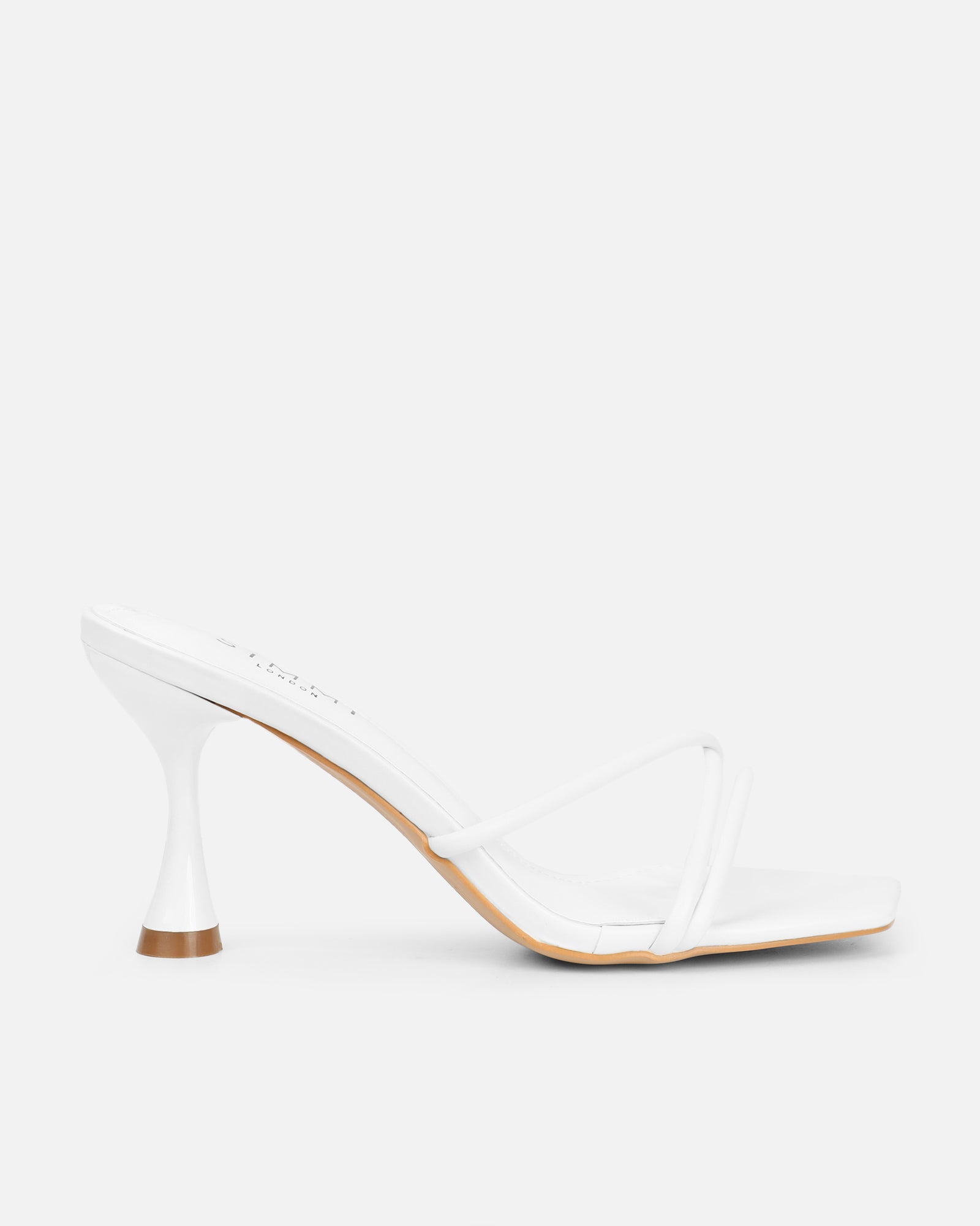 Aubrianna White Mid Heeled Sandals | SIMMI London