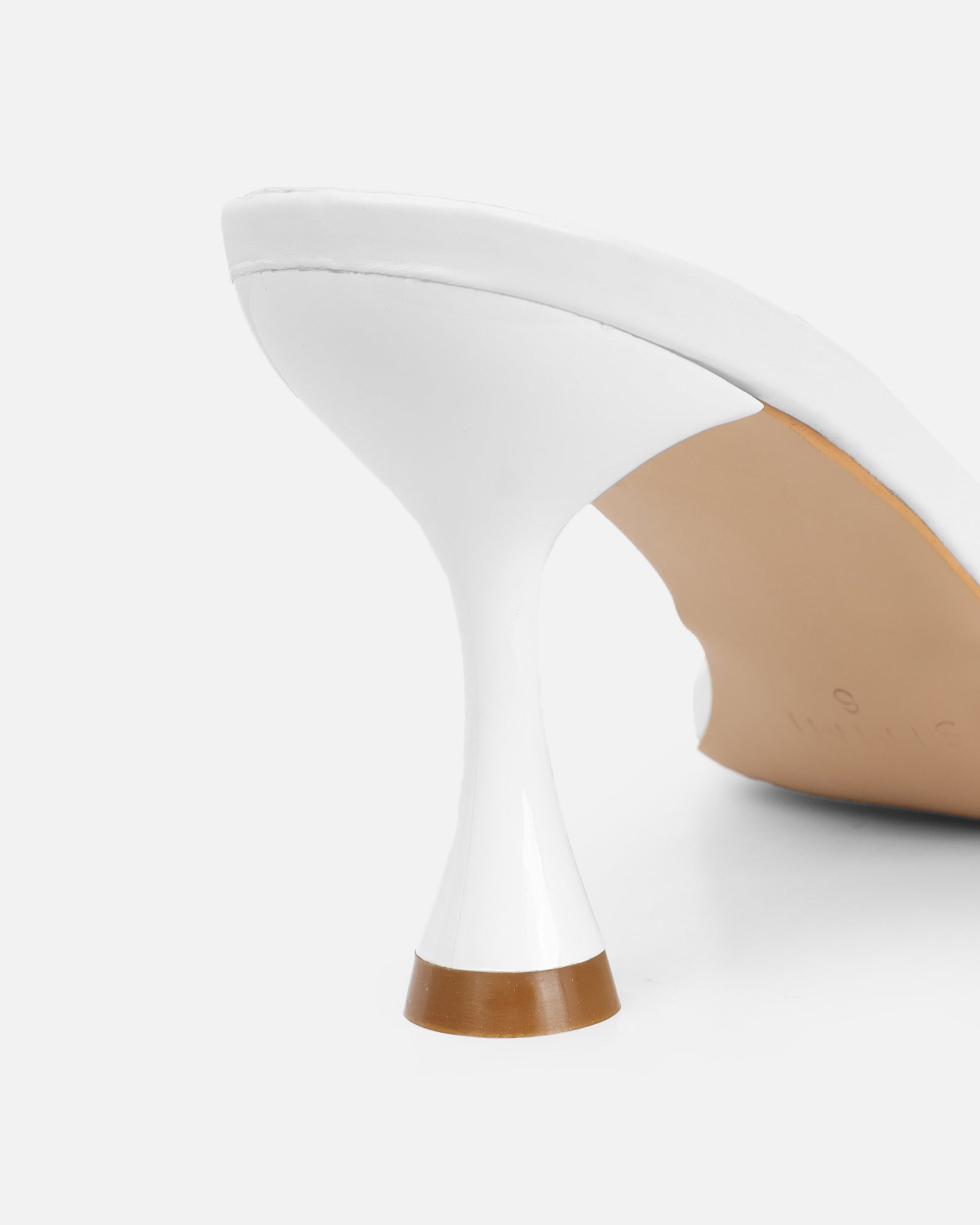 Aubrianna White Mid Heeled Sandals | SIMMI London