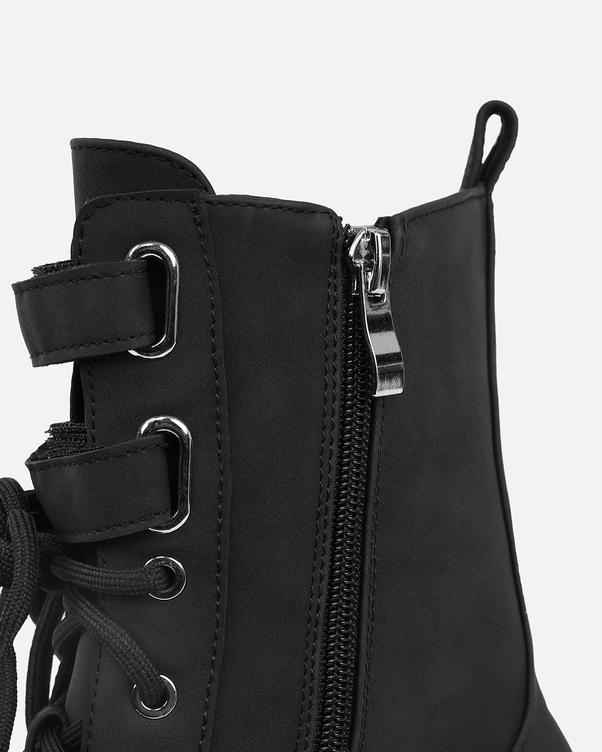 Bennett black nubuck chunky lace up boots | SIMMI London