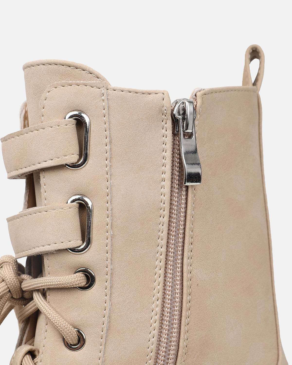 Bennett sand nubuck chunky lace up boots | SIMMI London