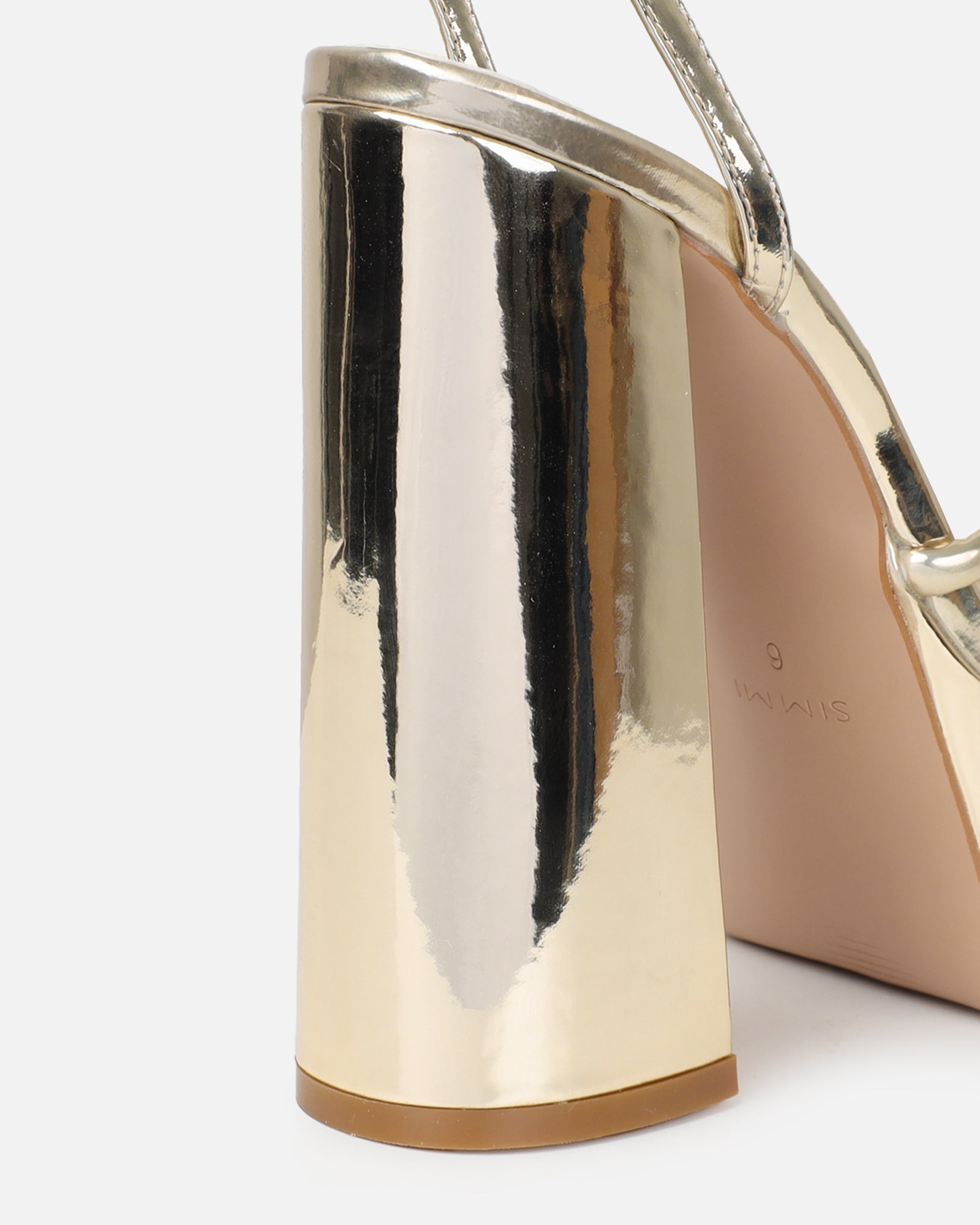 Keoni Gold Mirror Platform Sandals | SIMMI London