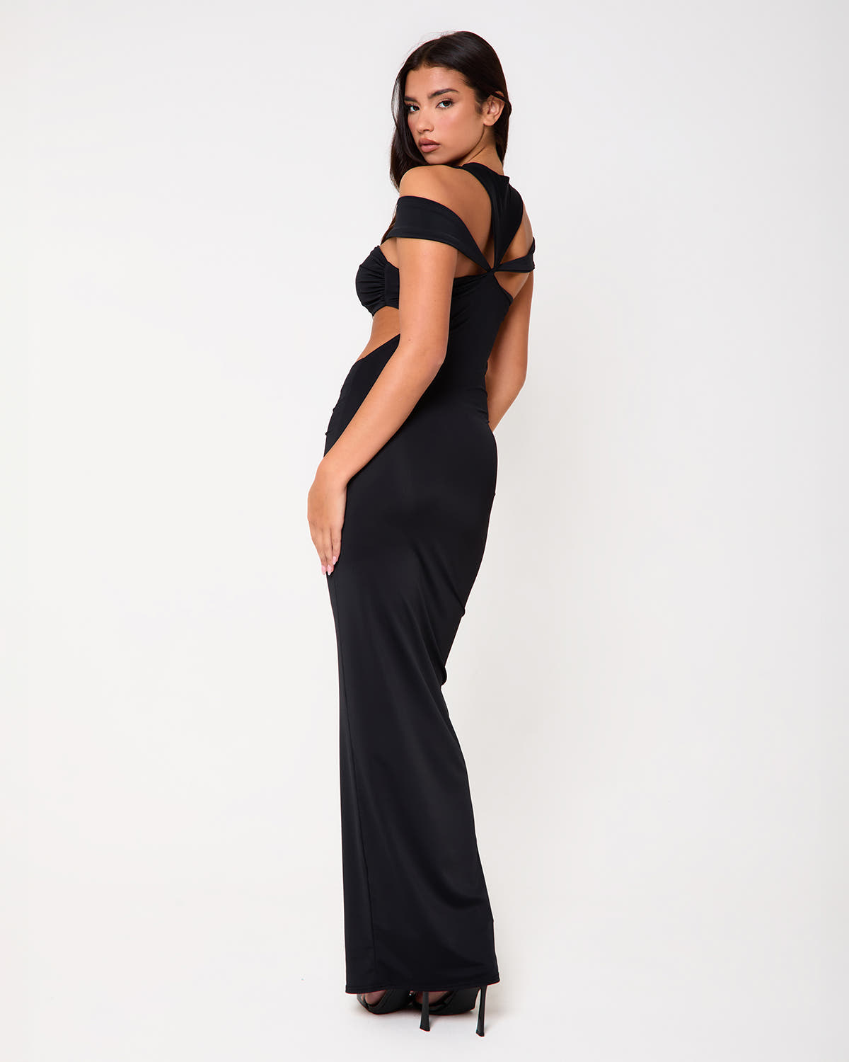 Bronx Black Cut Out Maxi Dress | SIMMI London Bronx Black Cut Out Maxi Dress | SIMMI London