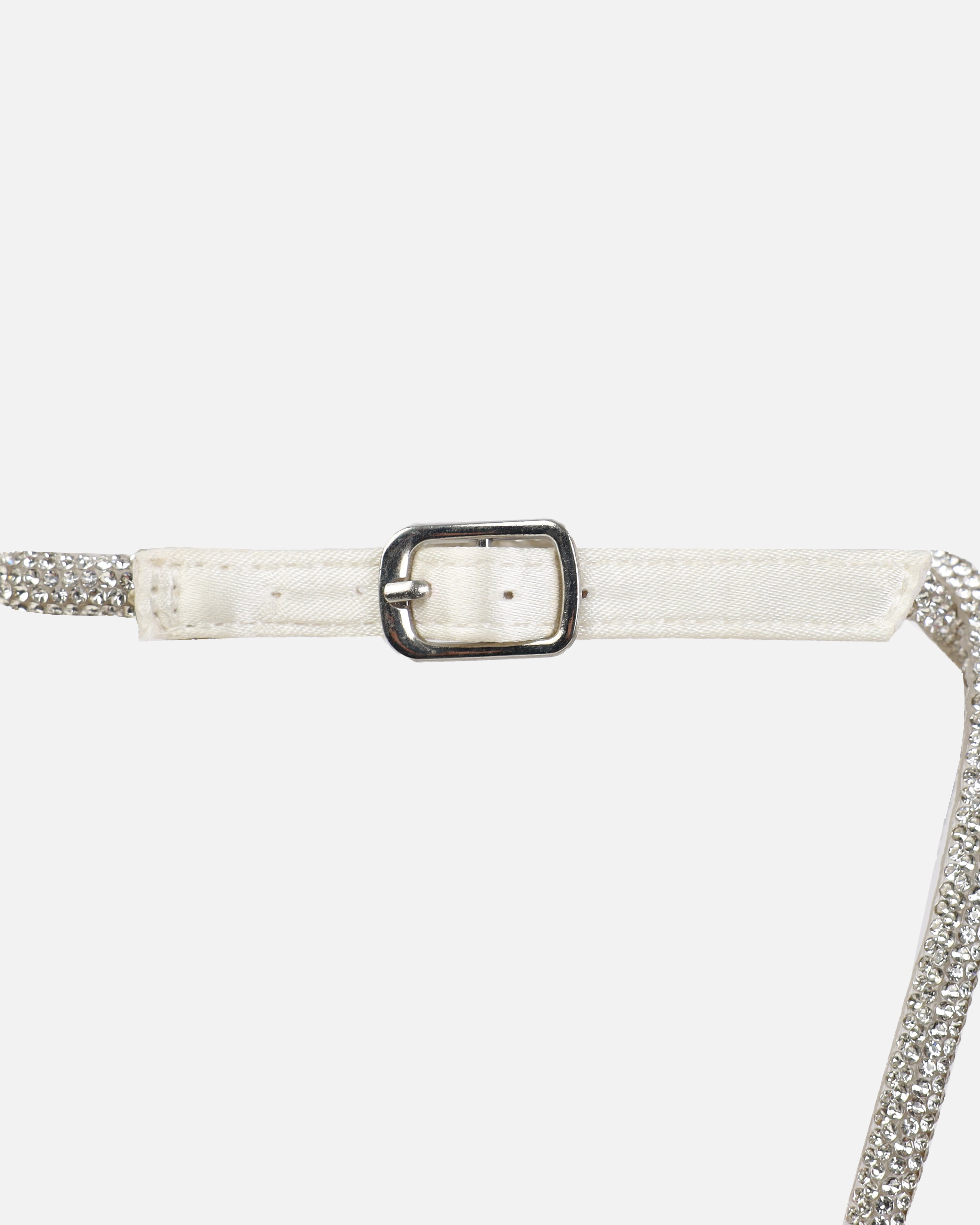 Dionne Crowe Truelove Ivory Satin Strappy Diamante Heels | SIMMI London