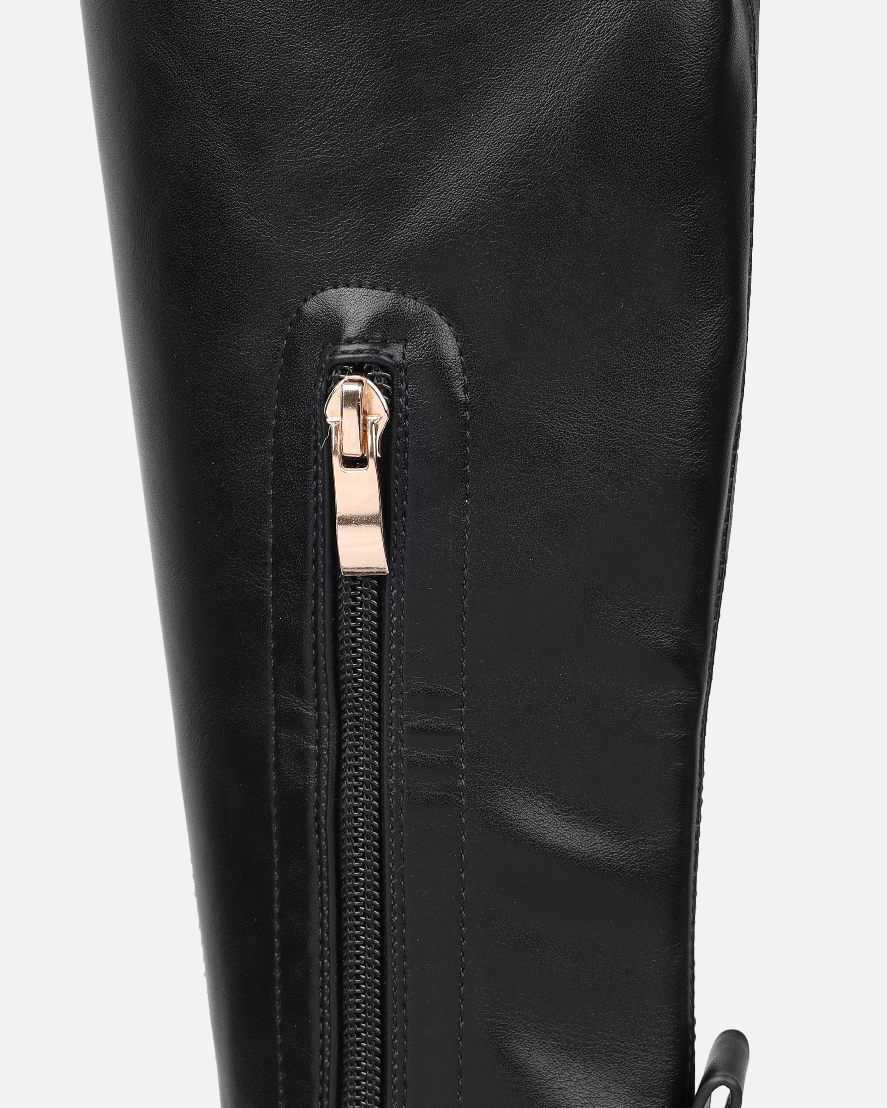 Bjorn Black Stretch Chunky Over The Knee Boots | SIMMI London