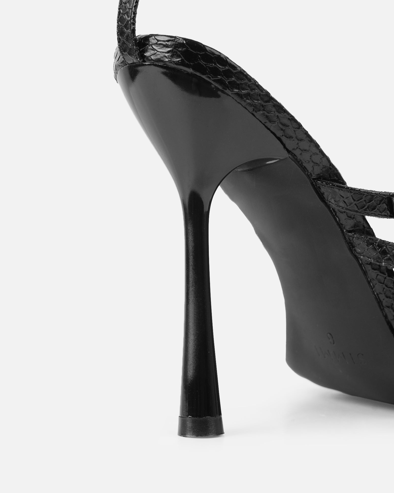 Beach Black Snake heels | SIMMI London