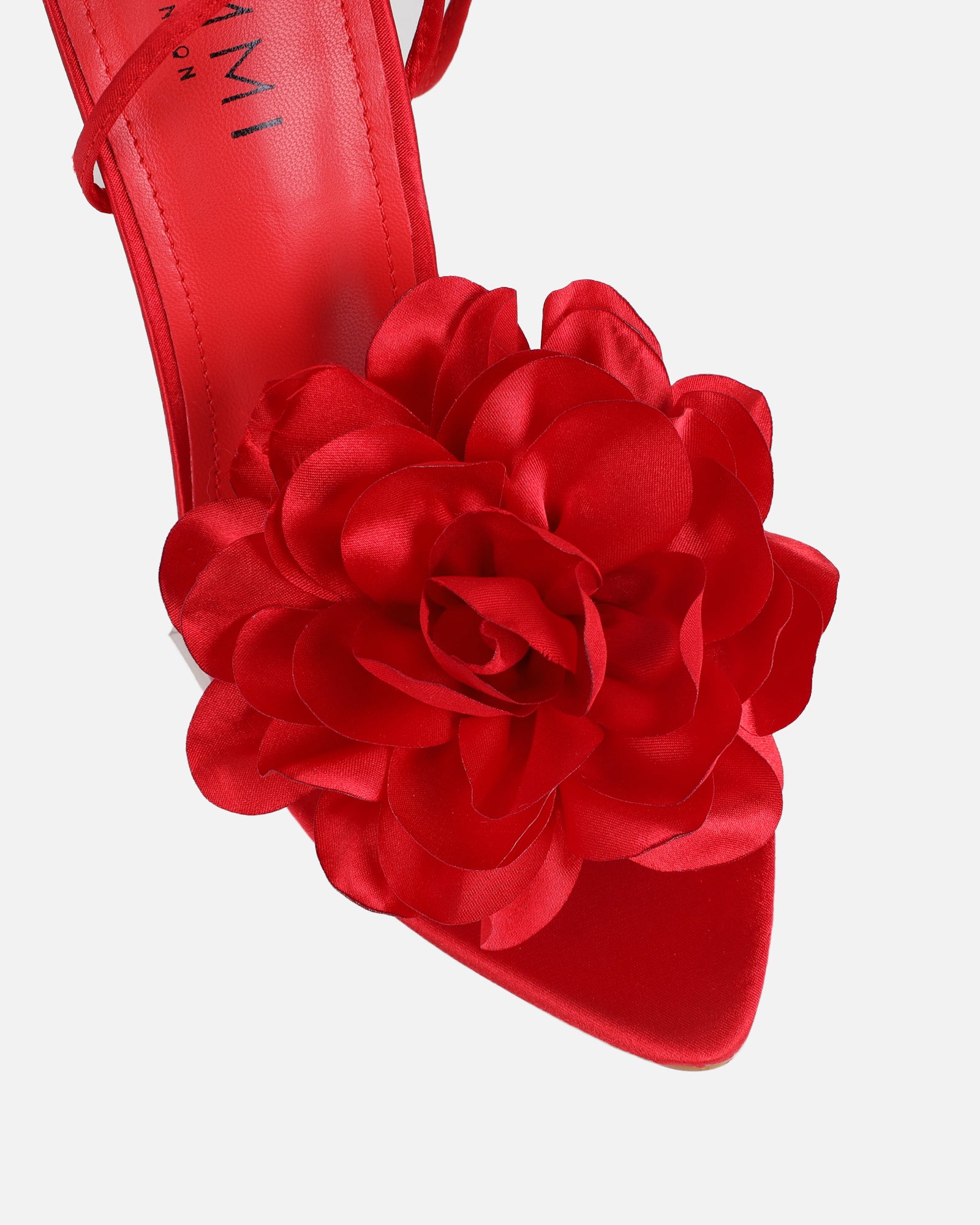 Betty Red Flower Heeled Sandals | SIMMI London