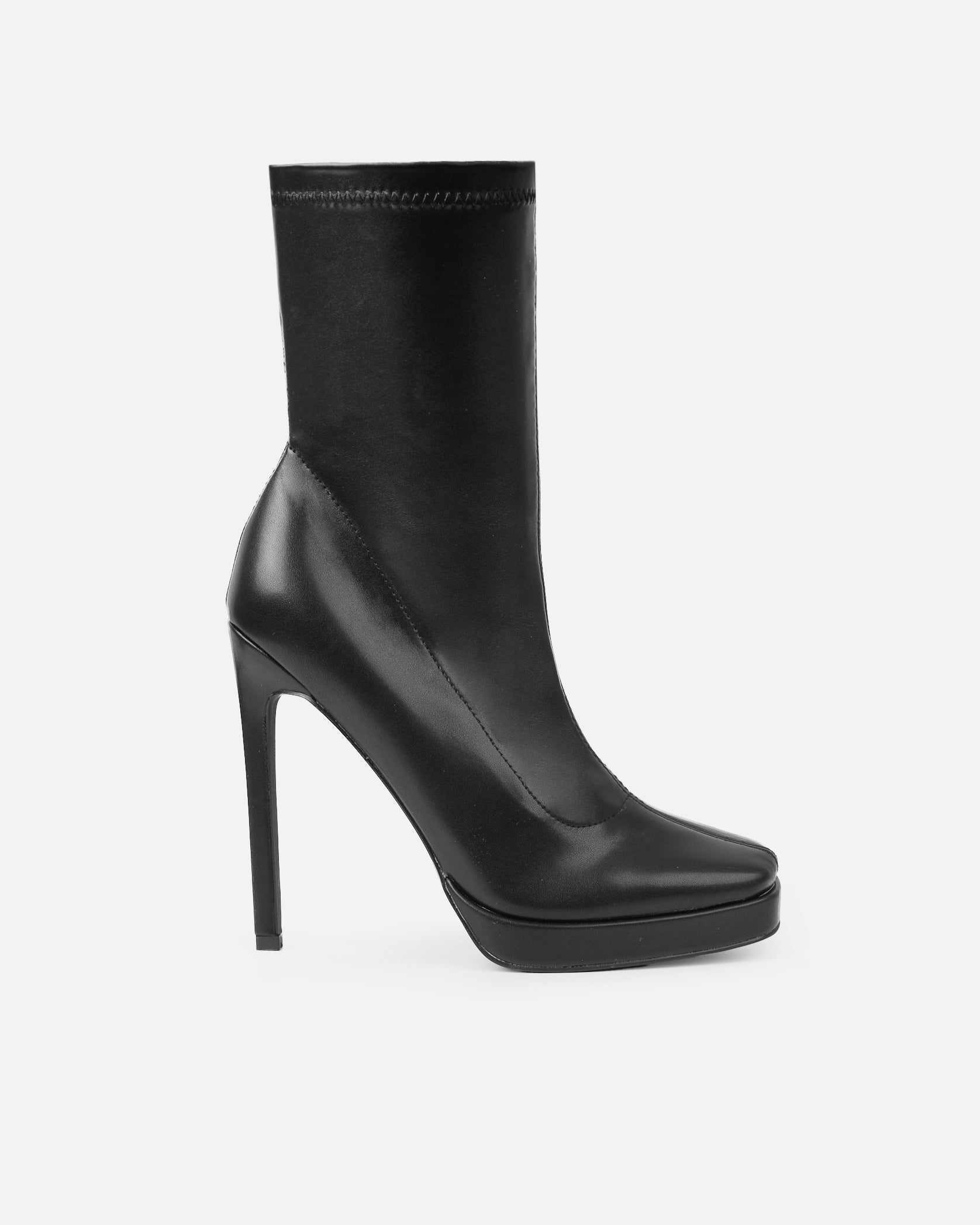 Bishop Black Stretch Platform Boots｜SIMMI London